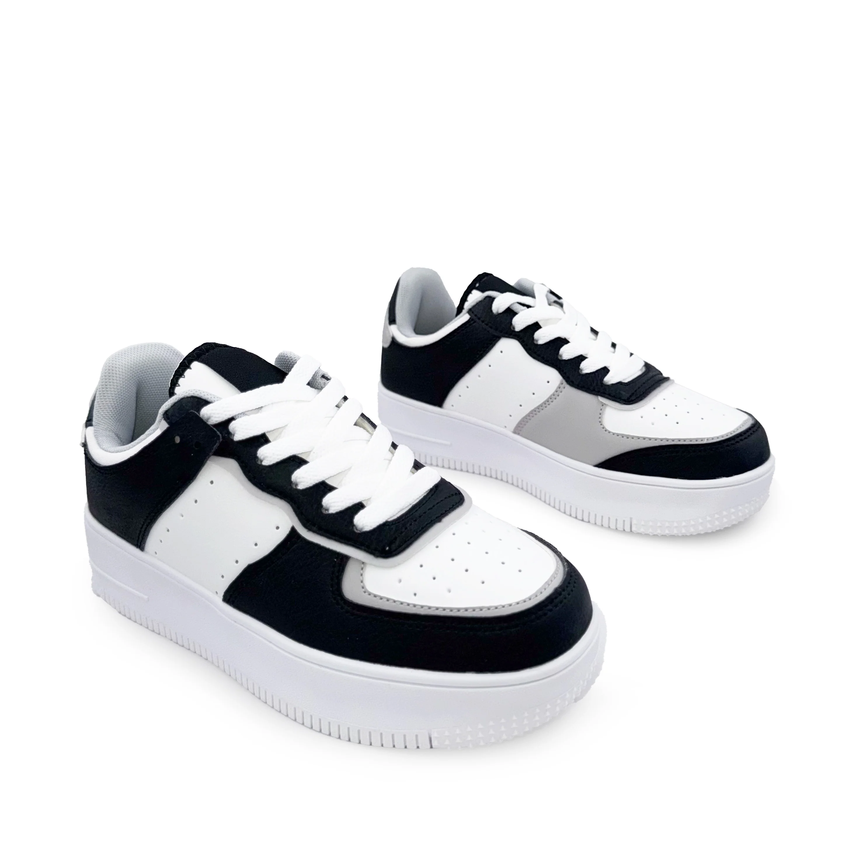 Eden Monochrome Street Style Platform Sneakers - Image 3