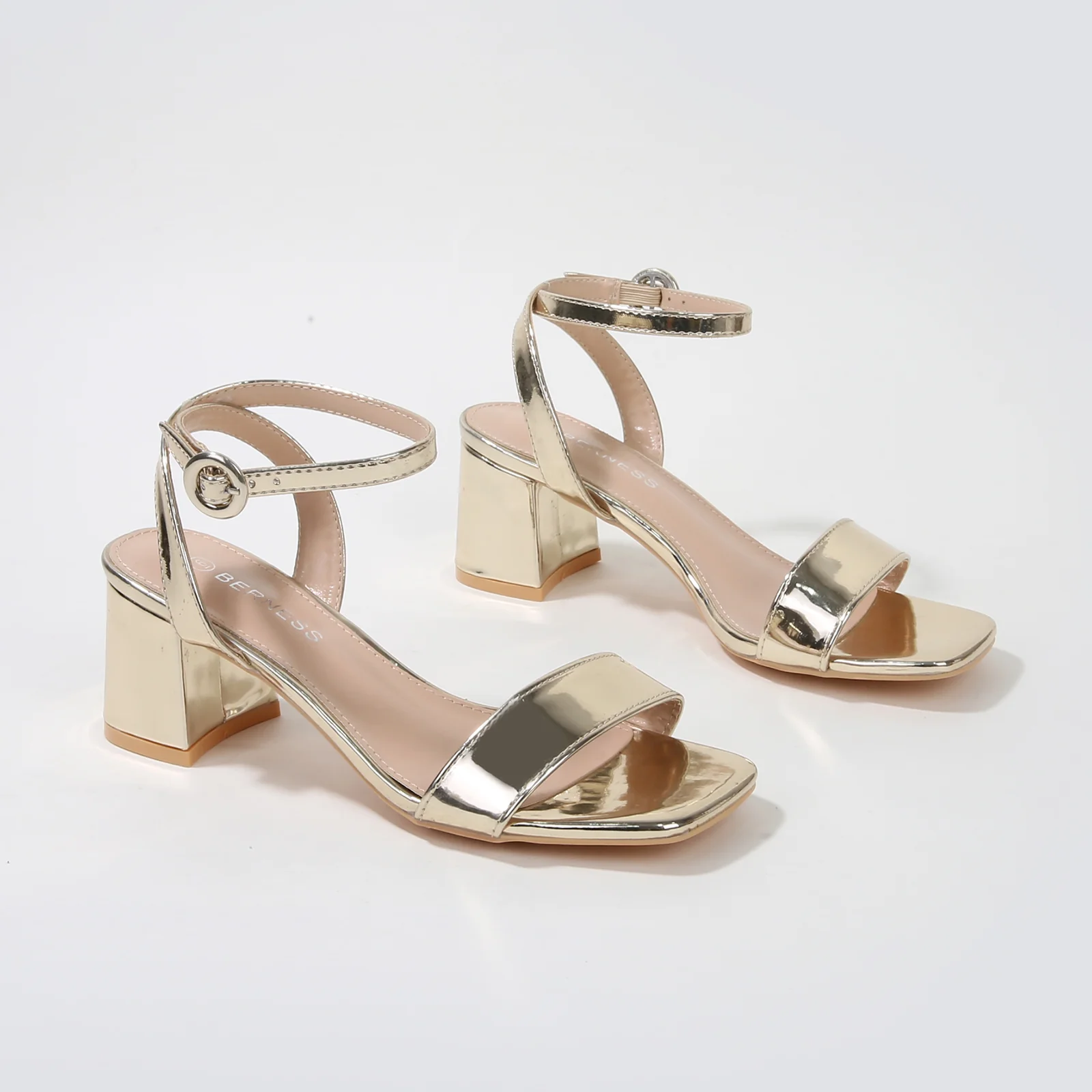 Elaine Metallic Block Heel Sandals - Image 4