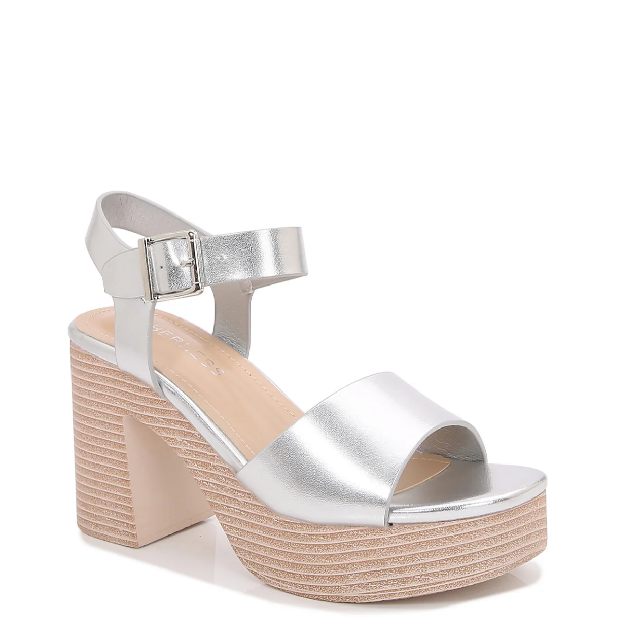 Eulala Metallic Gold Platform Block Heel Sandals - Image 11