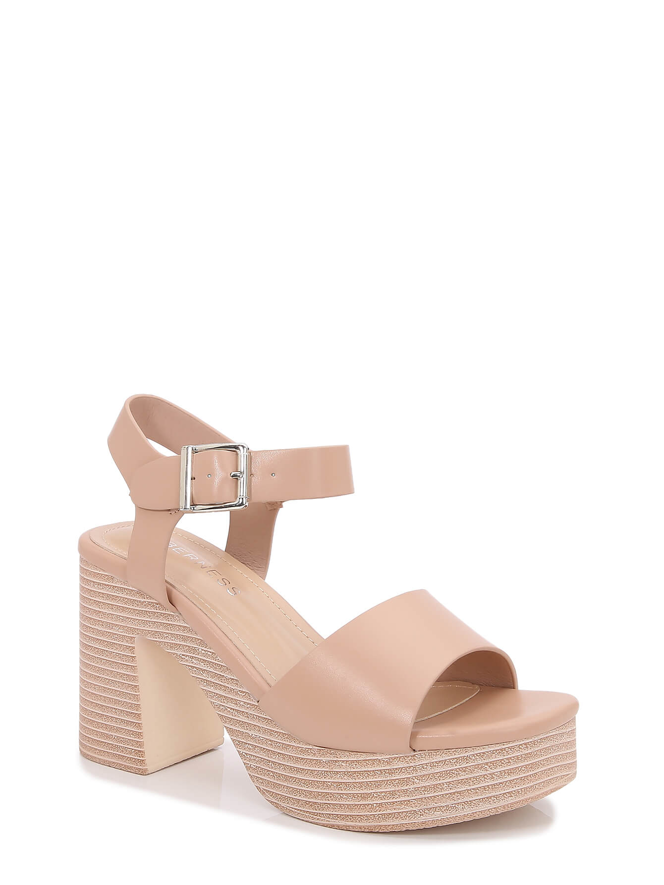 Eulala Metallic Gold Platform Block Heel Sandals - Image 13