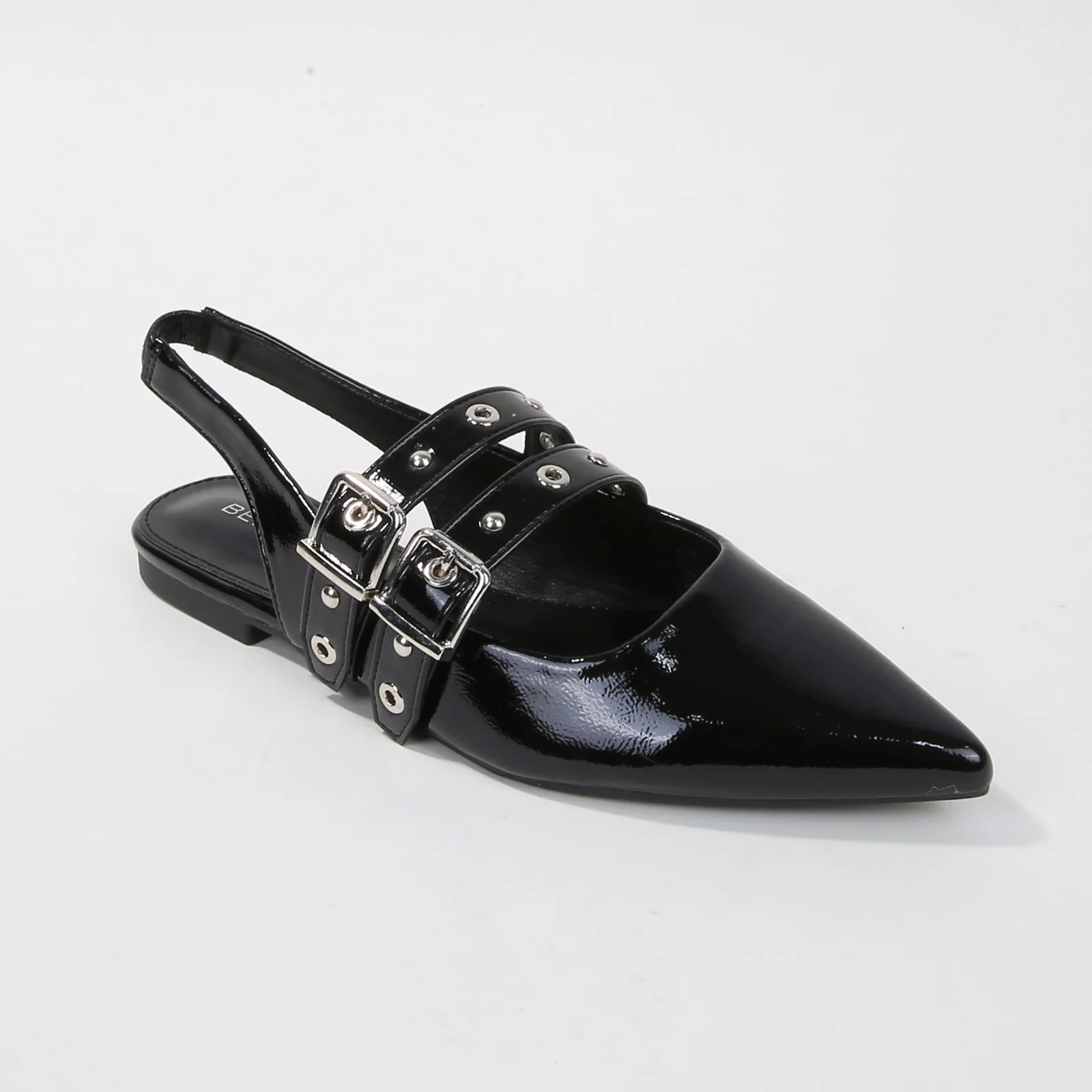 Fabiola Patent Buckle Slingback Flats - Image 11