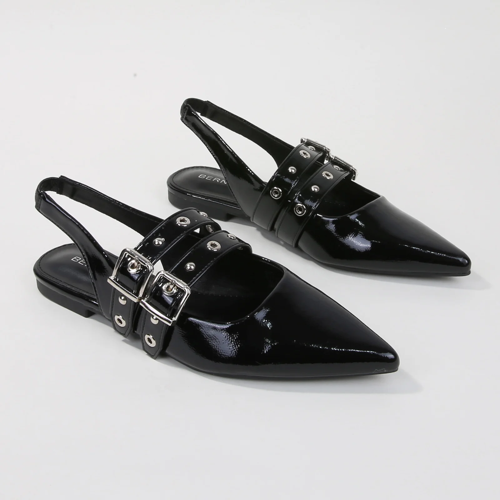 Fabiola Patent Buckle Slingback Flats - Image 15