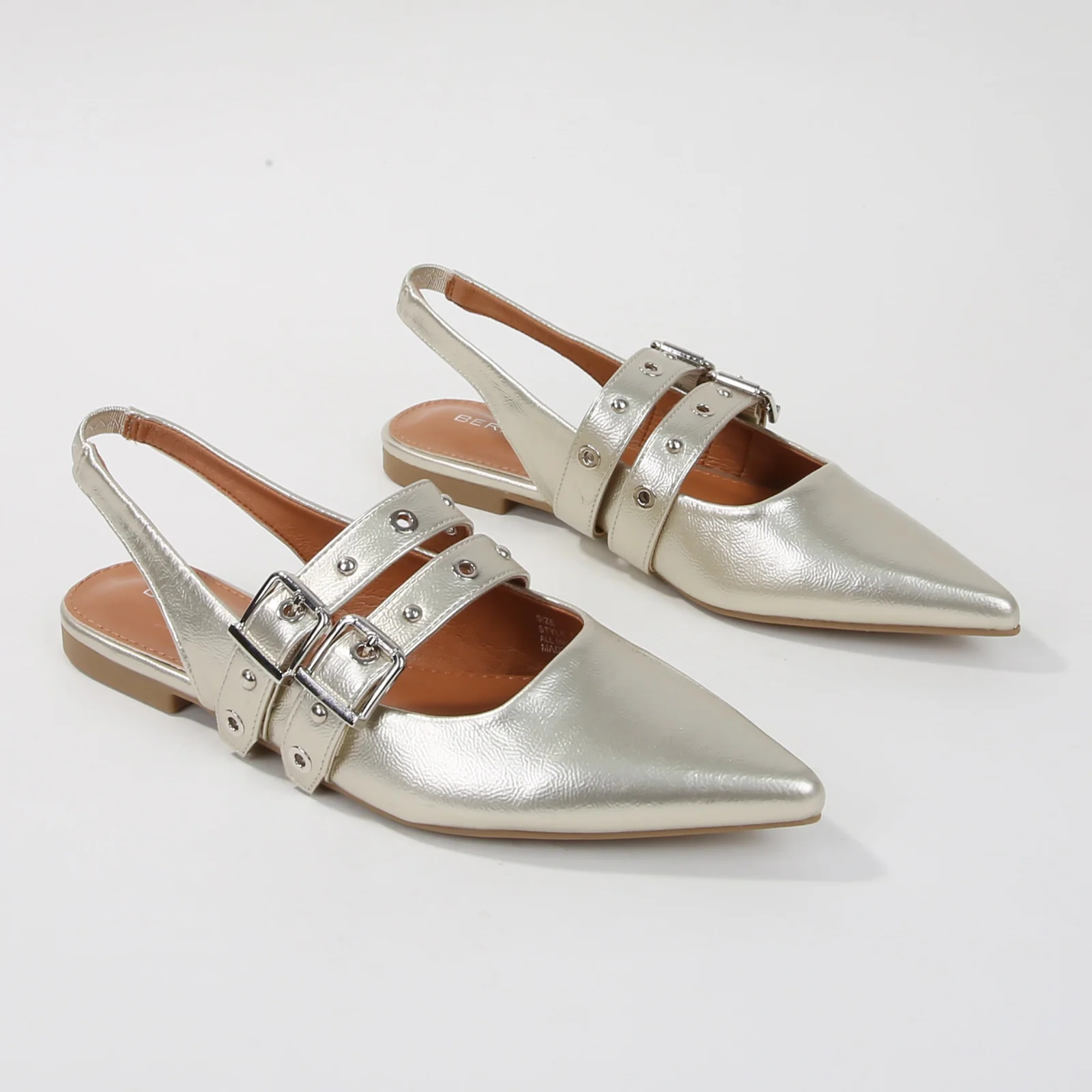 Fabiola Patent Buckle Slingback Flats - Image 17