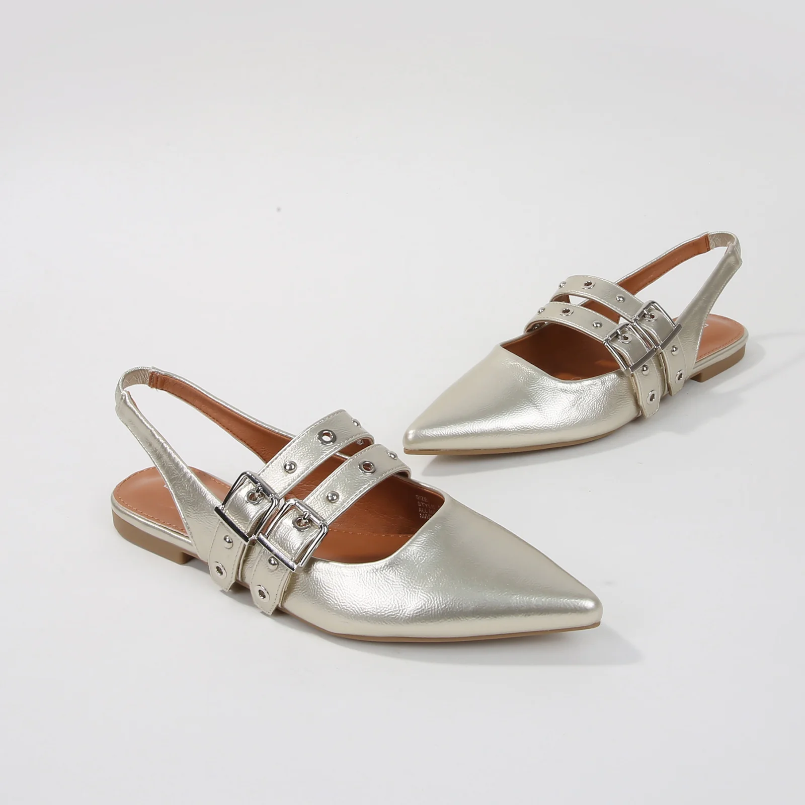 Fabiola Patent Buckle Slingback Flats - Image 18