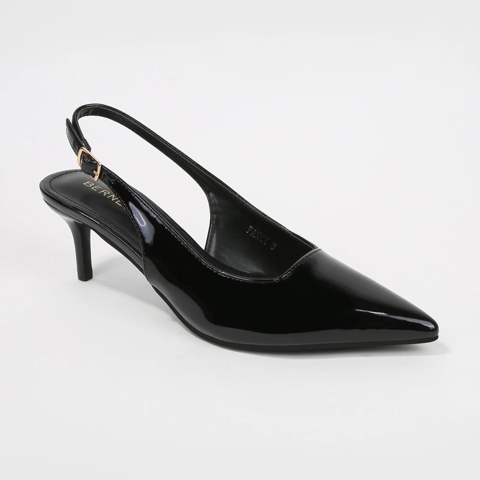 Fancy Patent Leather Slingback Kitten Heels - Image 16