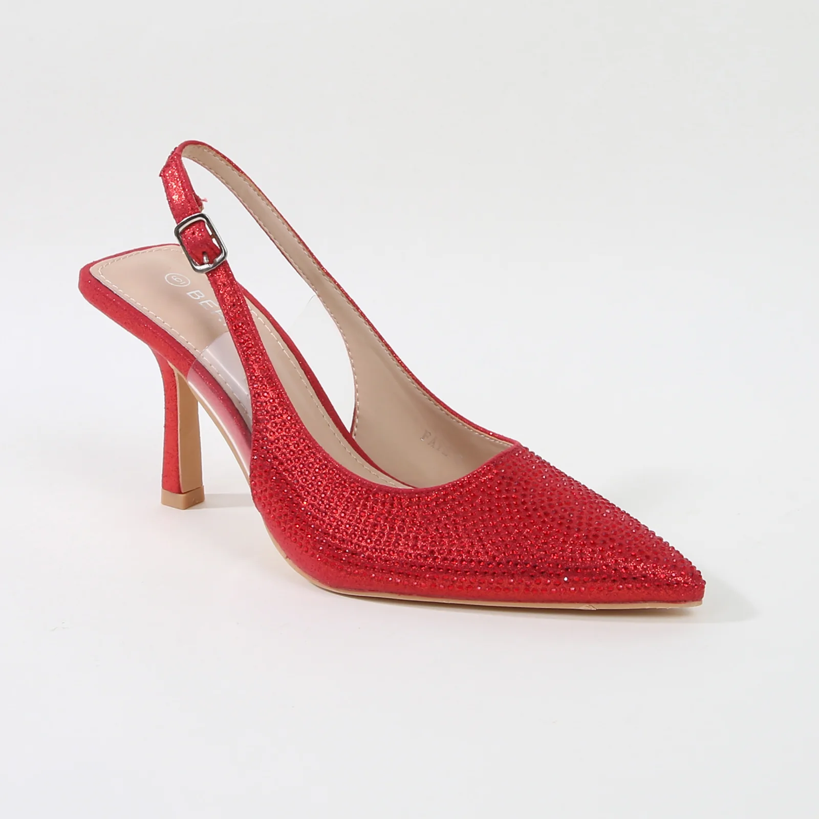 Faye Shimmering Slingback Heels - Image 11