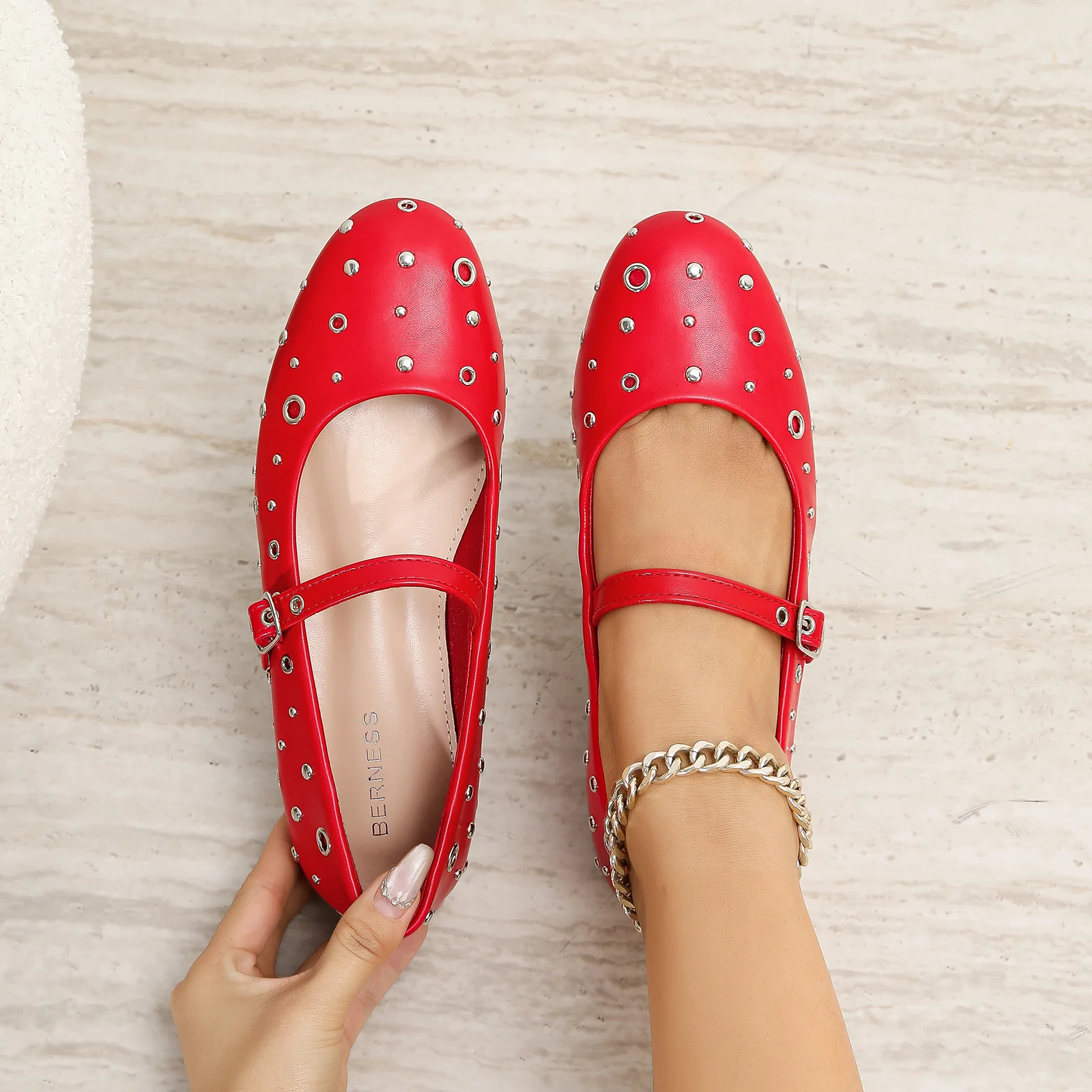 Felicity Studded Mary Jane Flats - Image 18