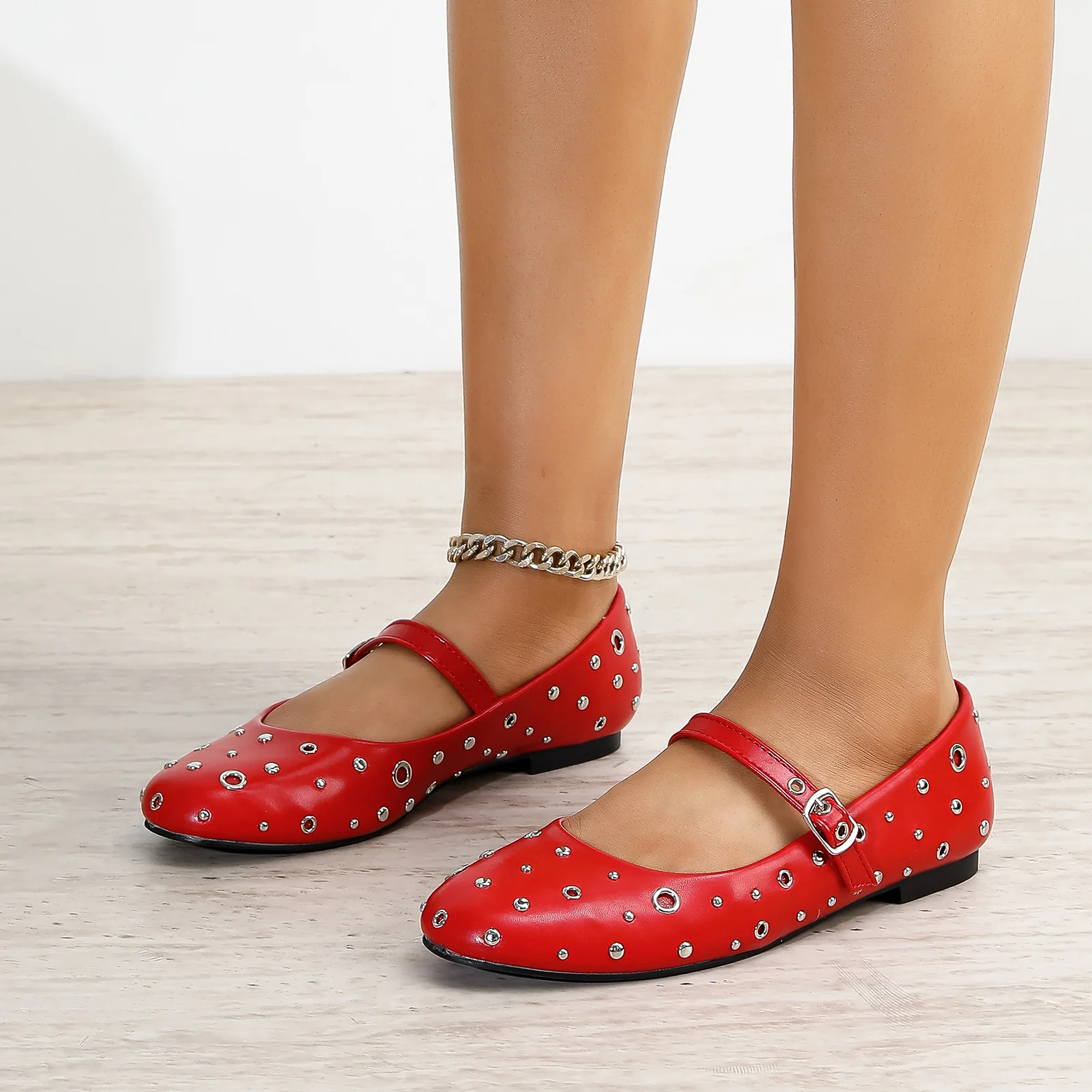 Felicity Studded Mary Jane Flats - Image 19