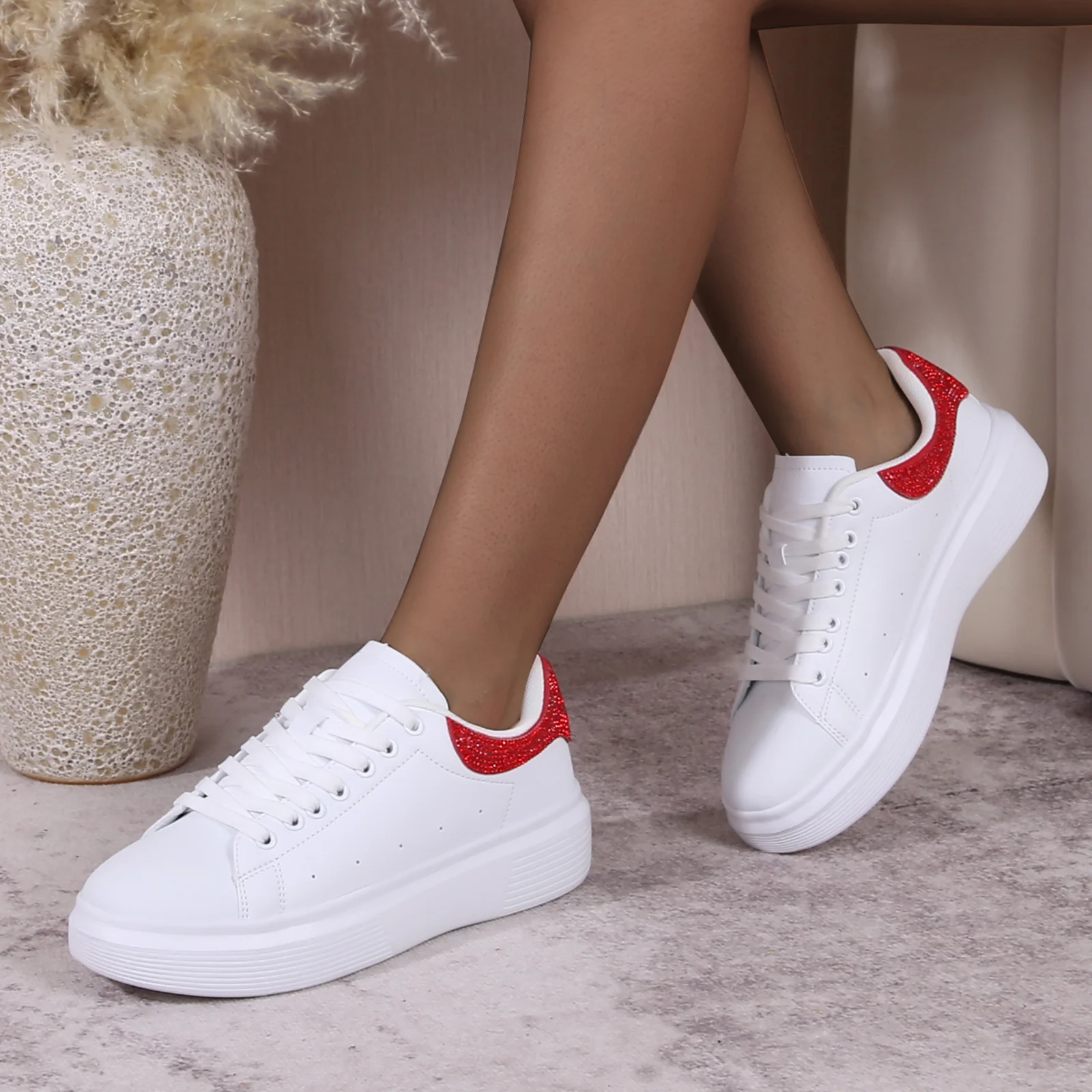 Fortuna Platform Sneaker with Rhinestone Accent - Image 13