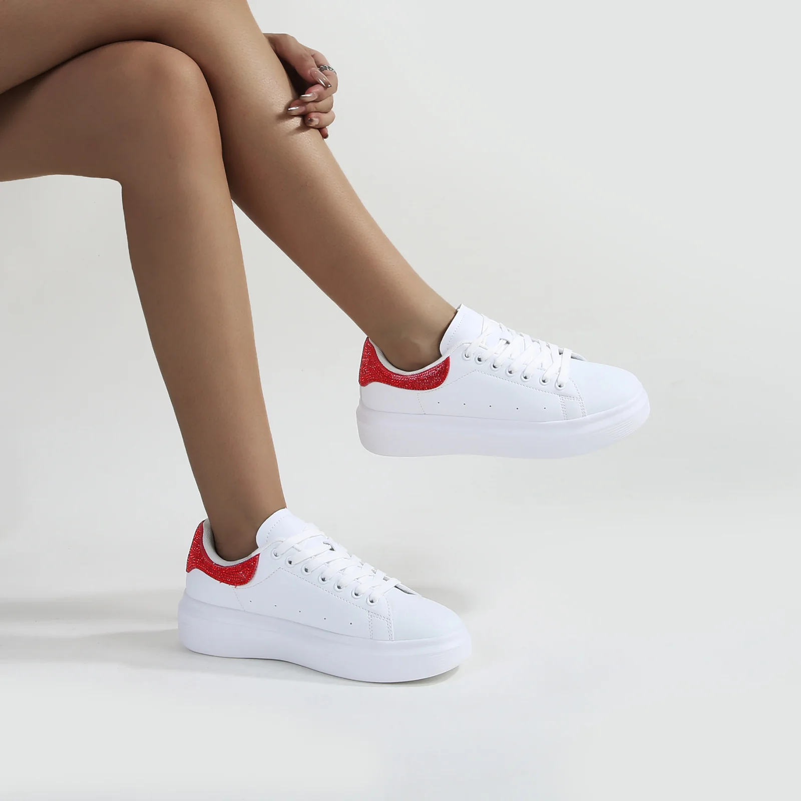 Fortuna Platform Sneaker with Rhinestone Accent - Image 15