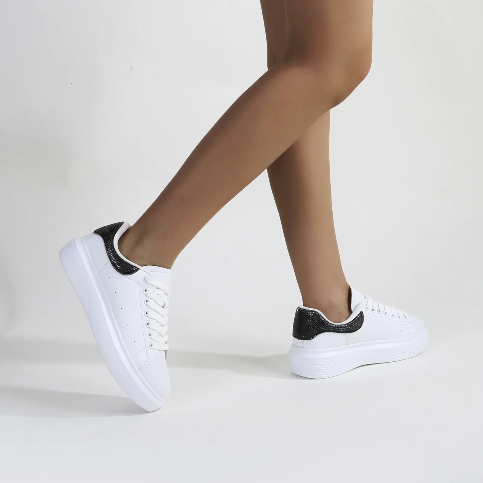 Fortuna Platform Sneaker with Rhinestone Accent - Image 6