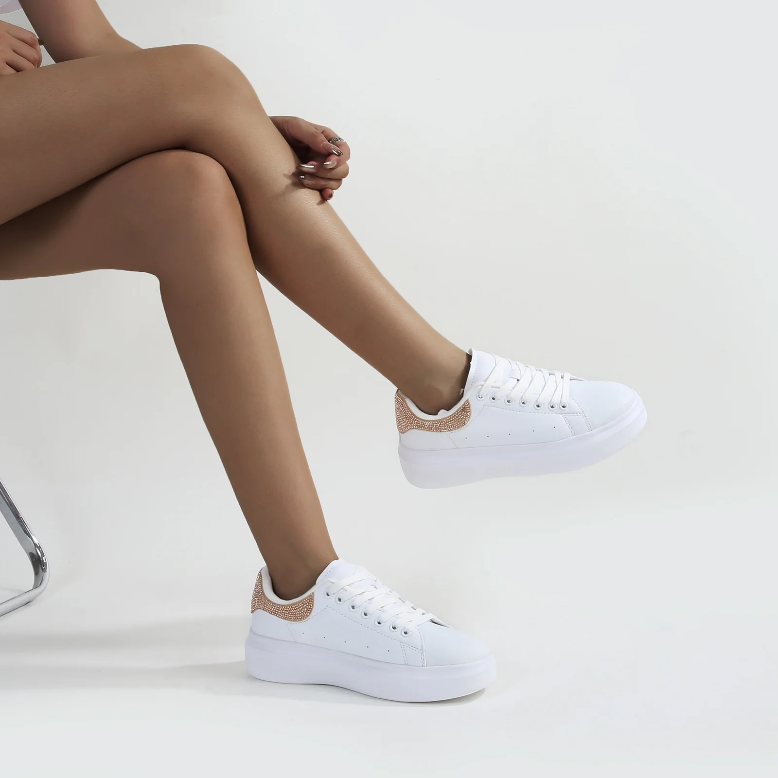 Fortuna Platform Sneaker with Rhinestone Accent - Image 9