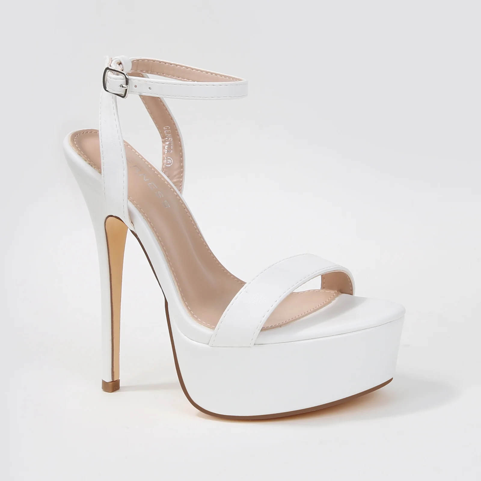Genever Platform Ankle Strap Stiletto Heeled Sandals - Image 13