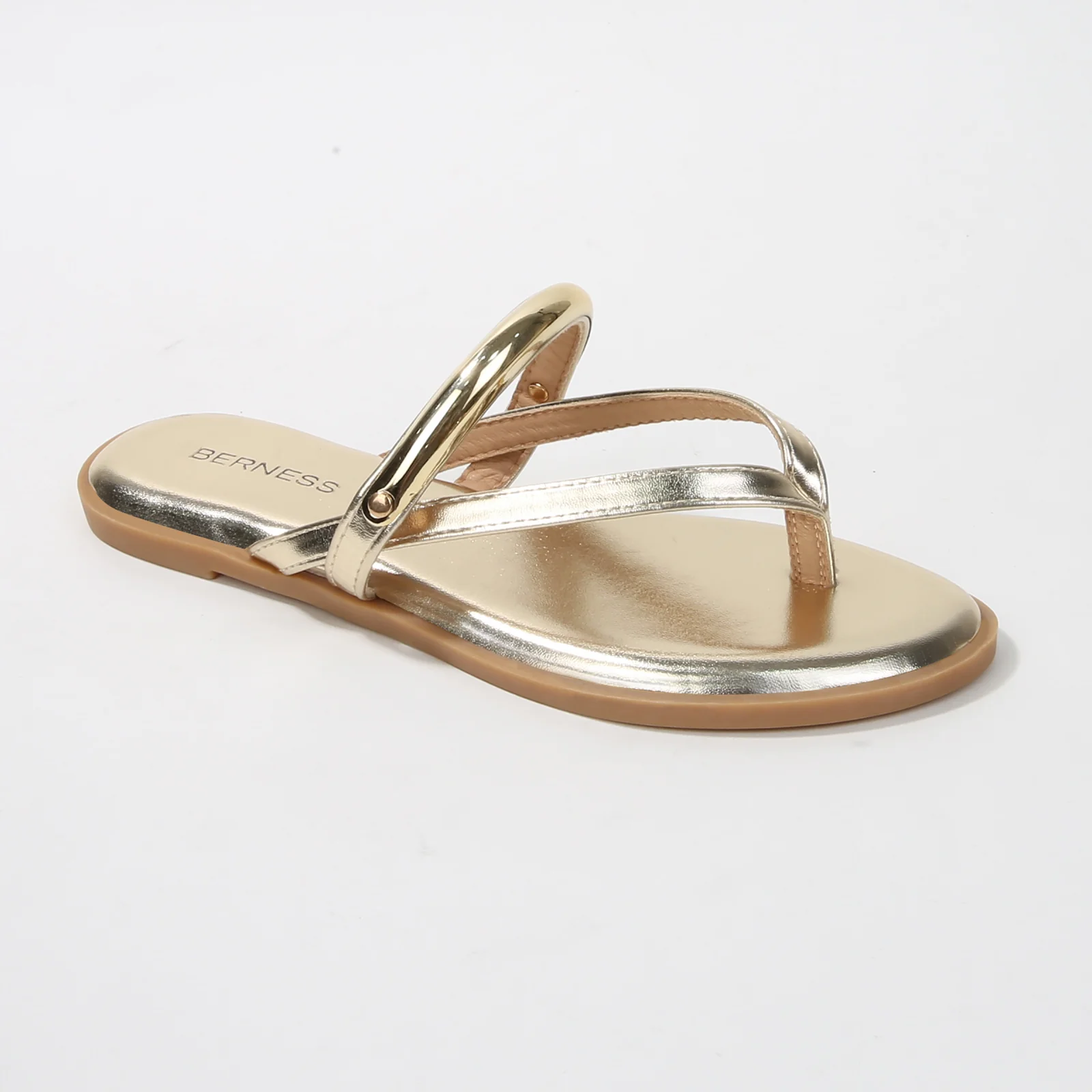 Kara Metal Ring Thong Sandals with Slim Straps - Image 5