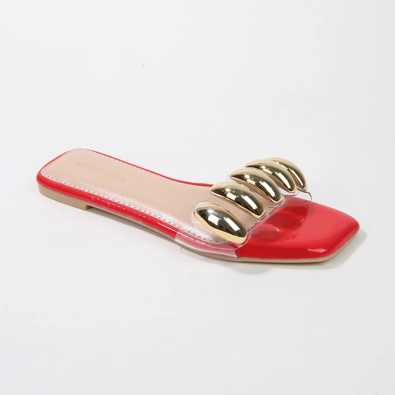 Kiki Embellished Clear Strap Slide Sandals - Image 11