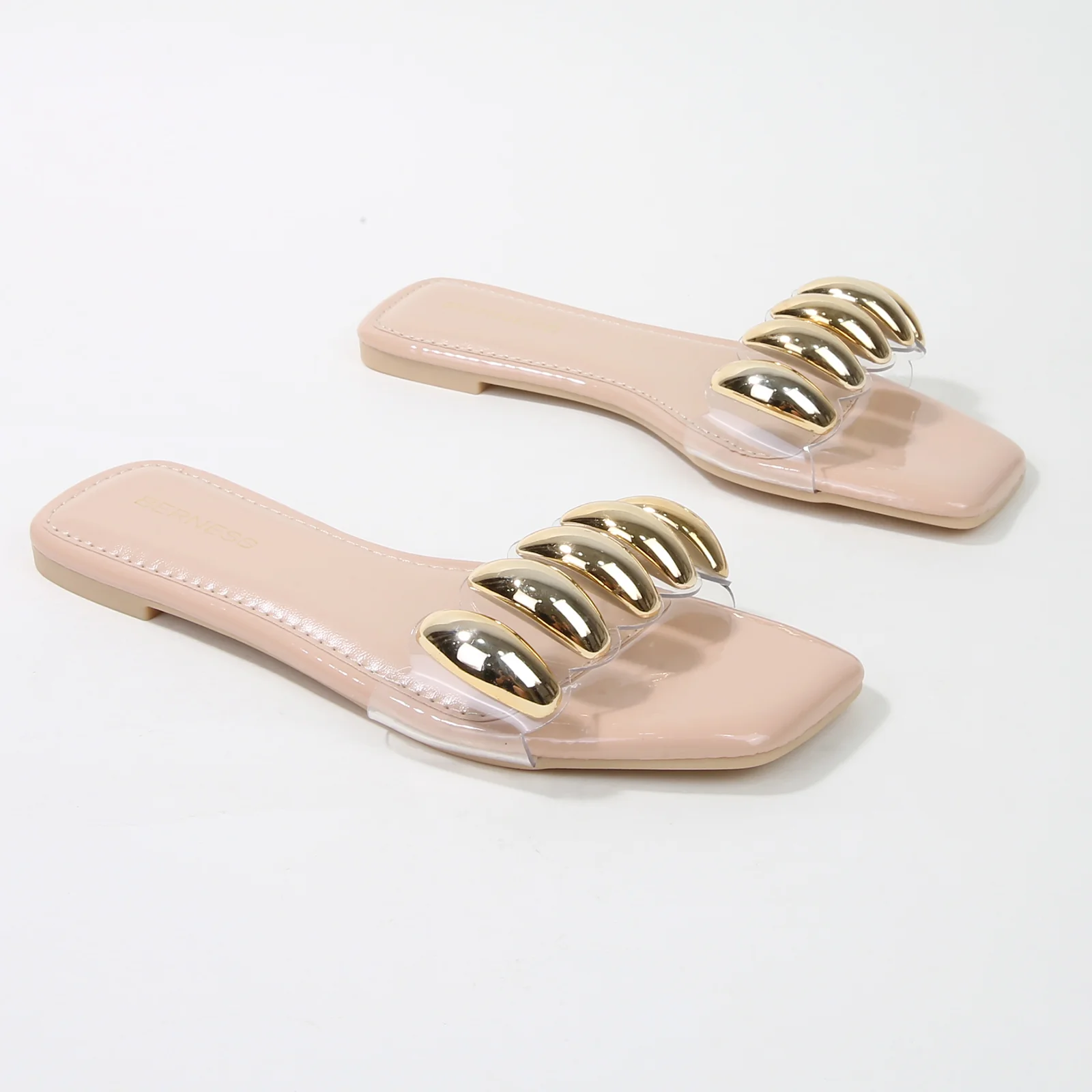 Kiki Embellished Clear Strap Slide Sandals - Image 17