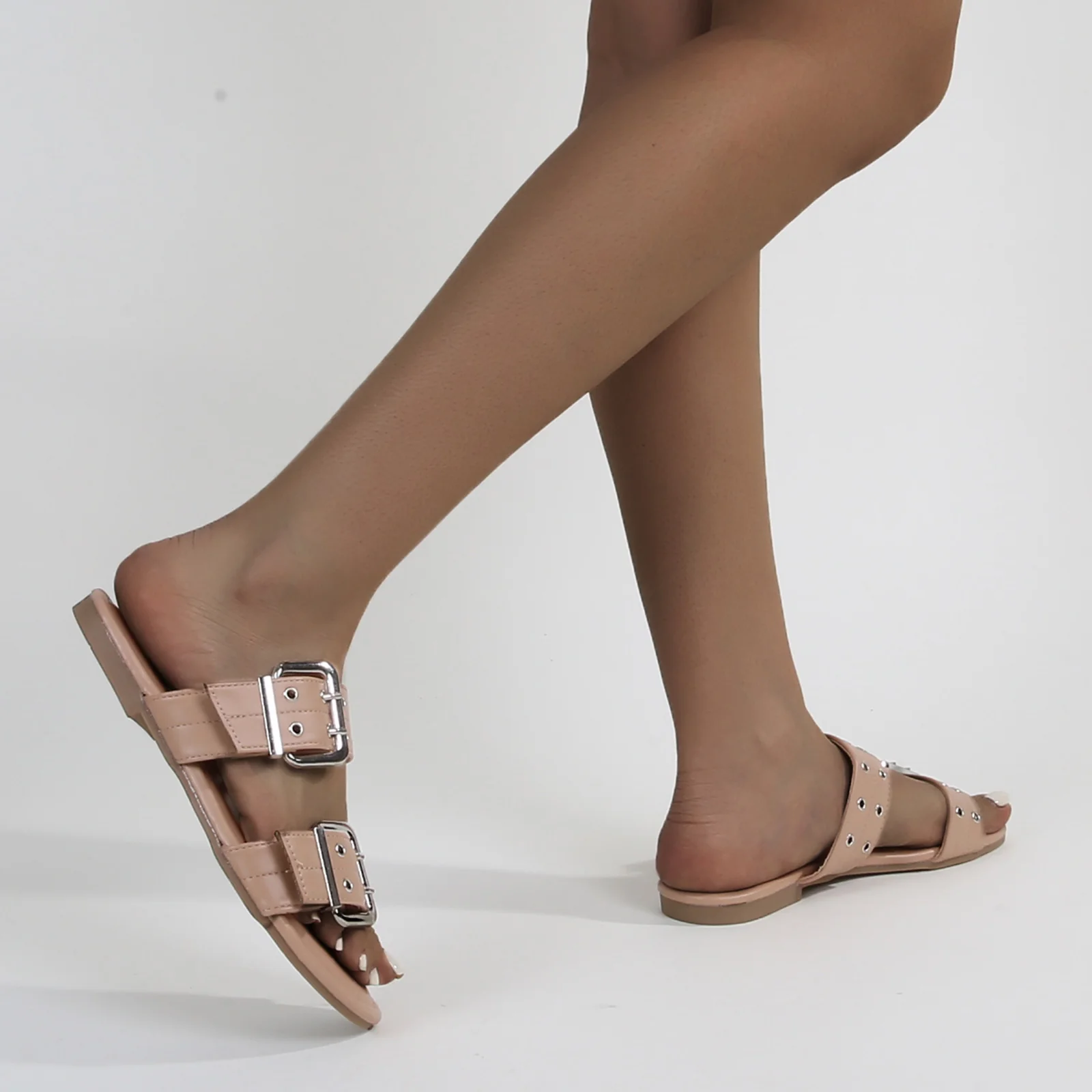 Kyle Double Buckle Slide Sandals - Image 10