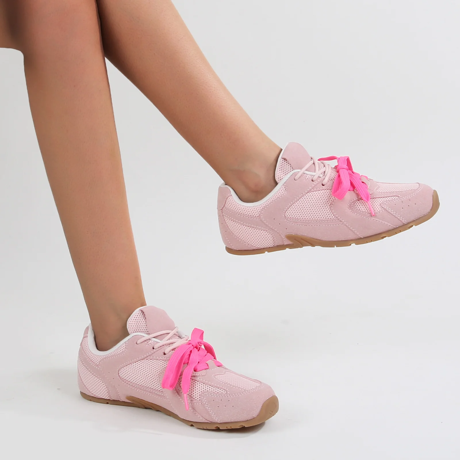 Lula Two-Tone Lace Retro Mesh Sneakers - Image 4