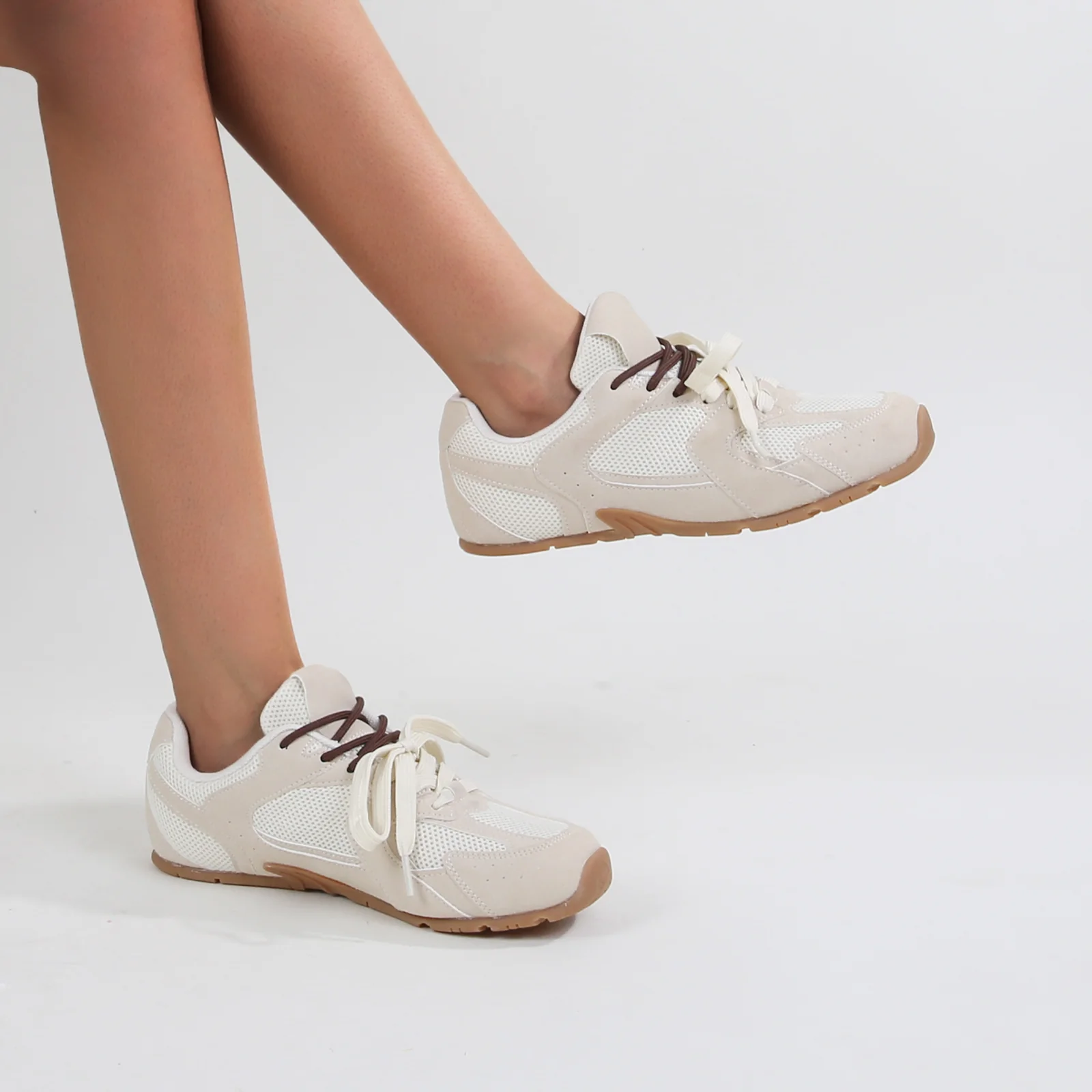 Lula Two-Tone Lace Retro Mesh Sneakers - Image 9