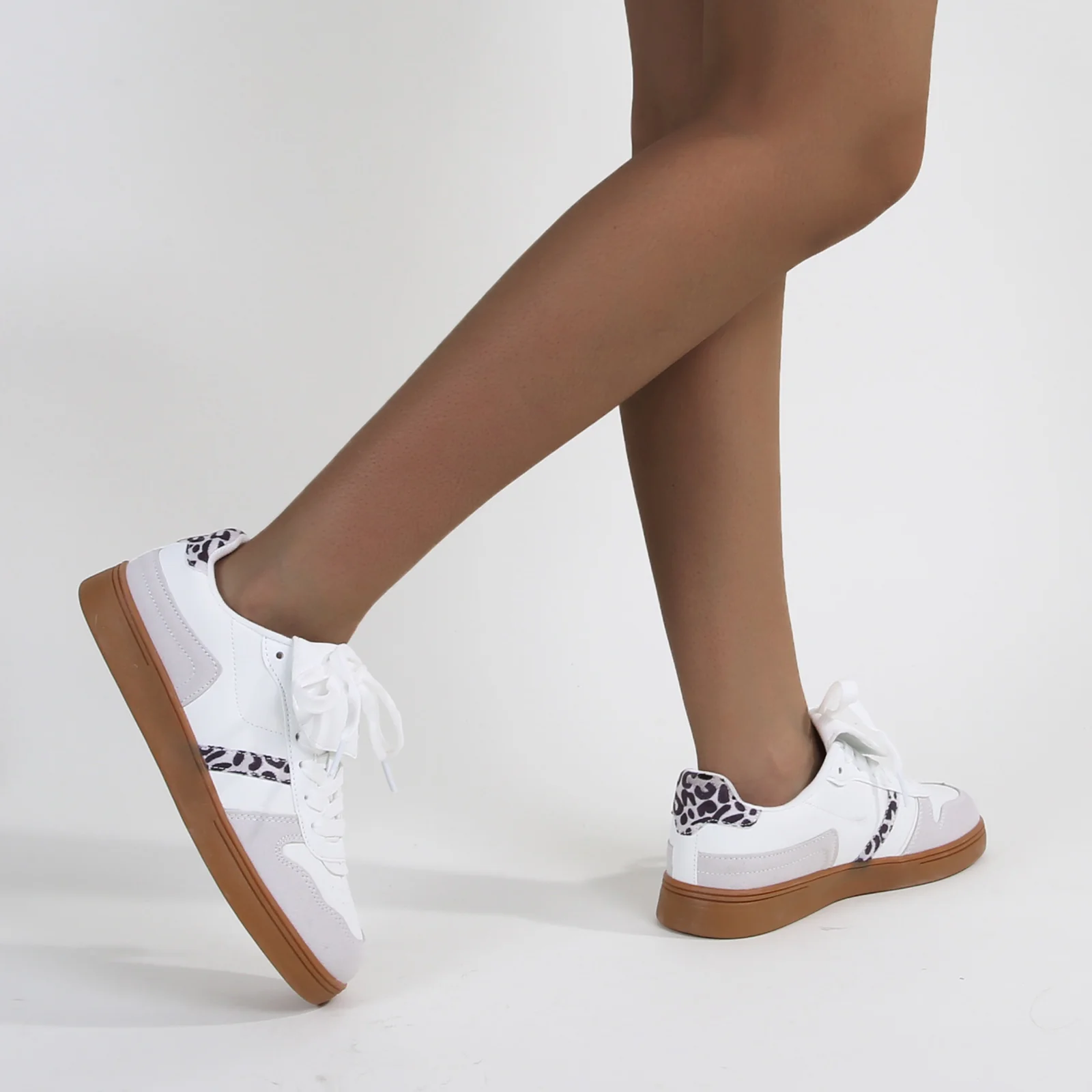 Lupita Folded Tongue Gum Sole Sneakers - Image 10
