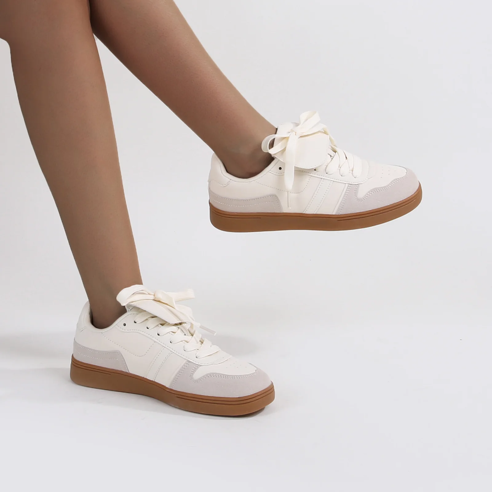 Lupita Folded Tongue Gum Sole Sneakers - Image 14