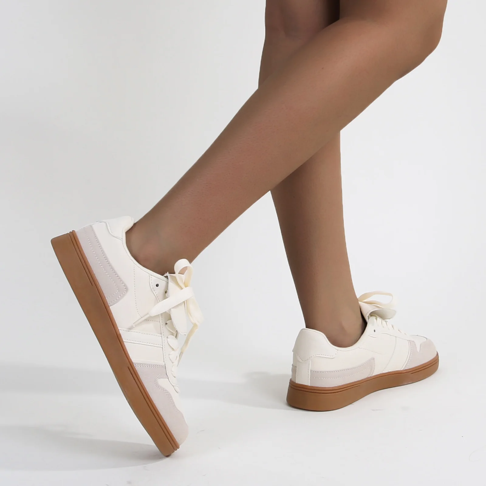 Lupita Folded Tongue Gum Sole Sneakers - Image 15