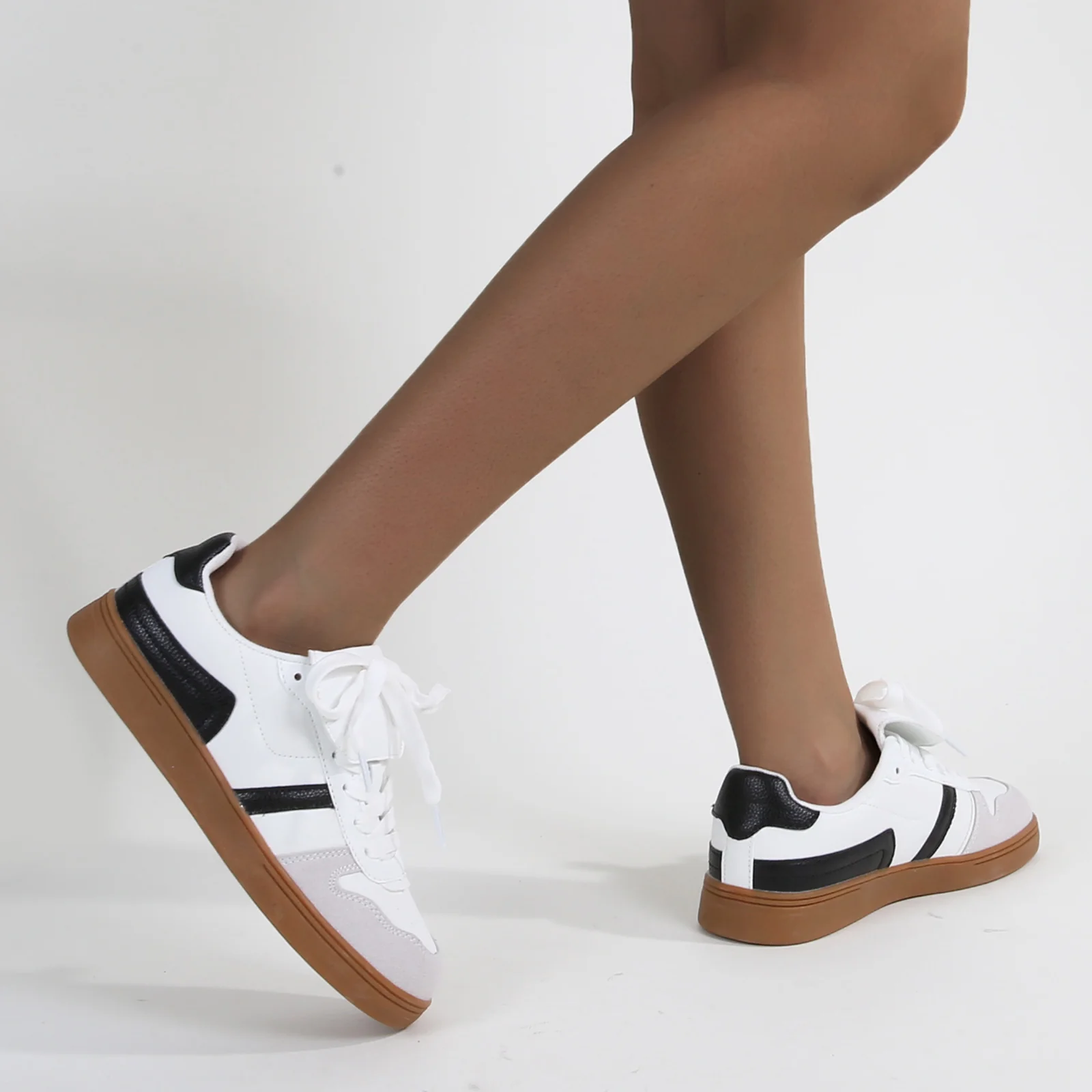 Lupita Folded Tongue Gum Sole Sneakers - Image 5