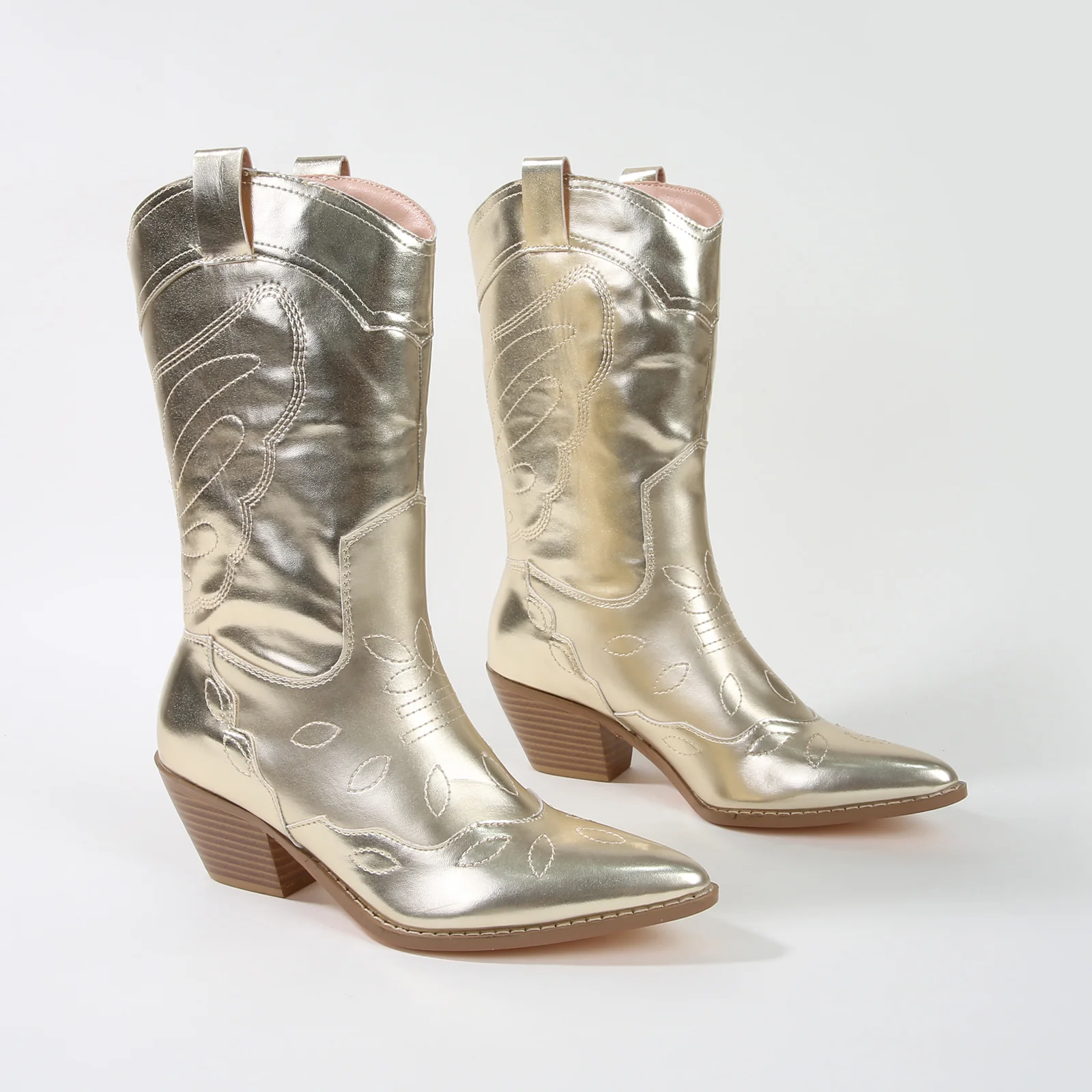 Myrtle Metallic Finish Western Cowboy Boots - Image 8