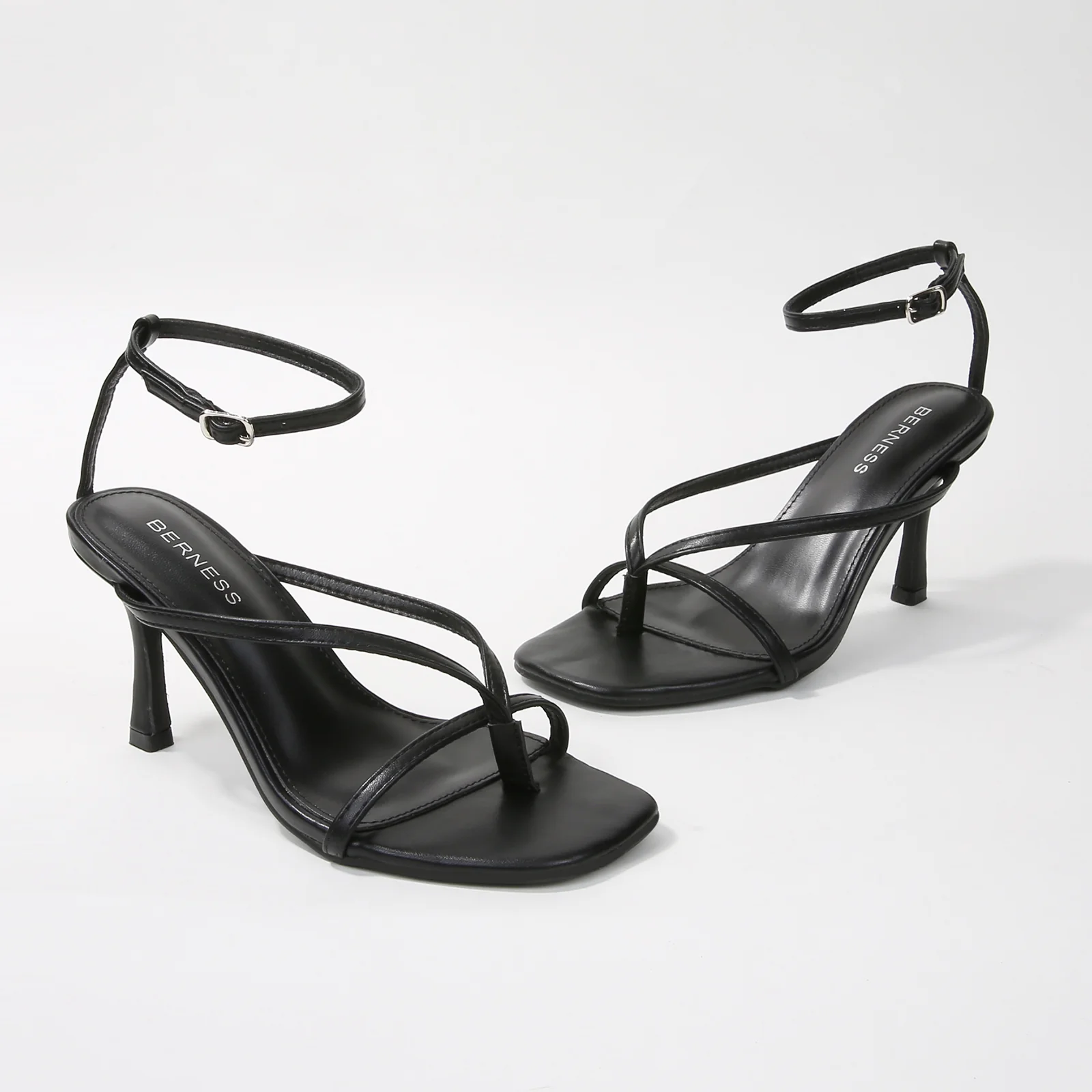 Nadine Slim Toe Post Ankle Strap Heels - Image 12