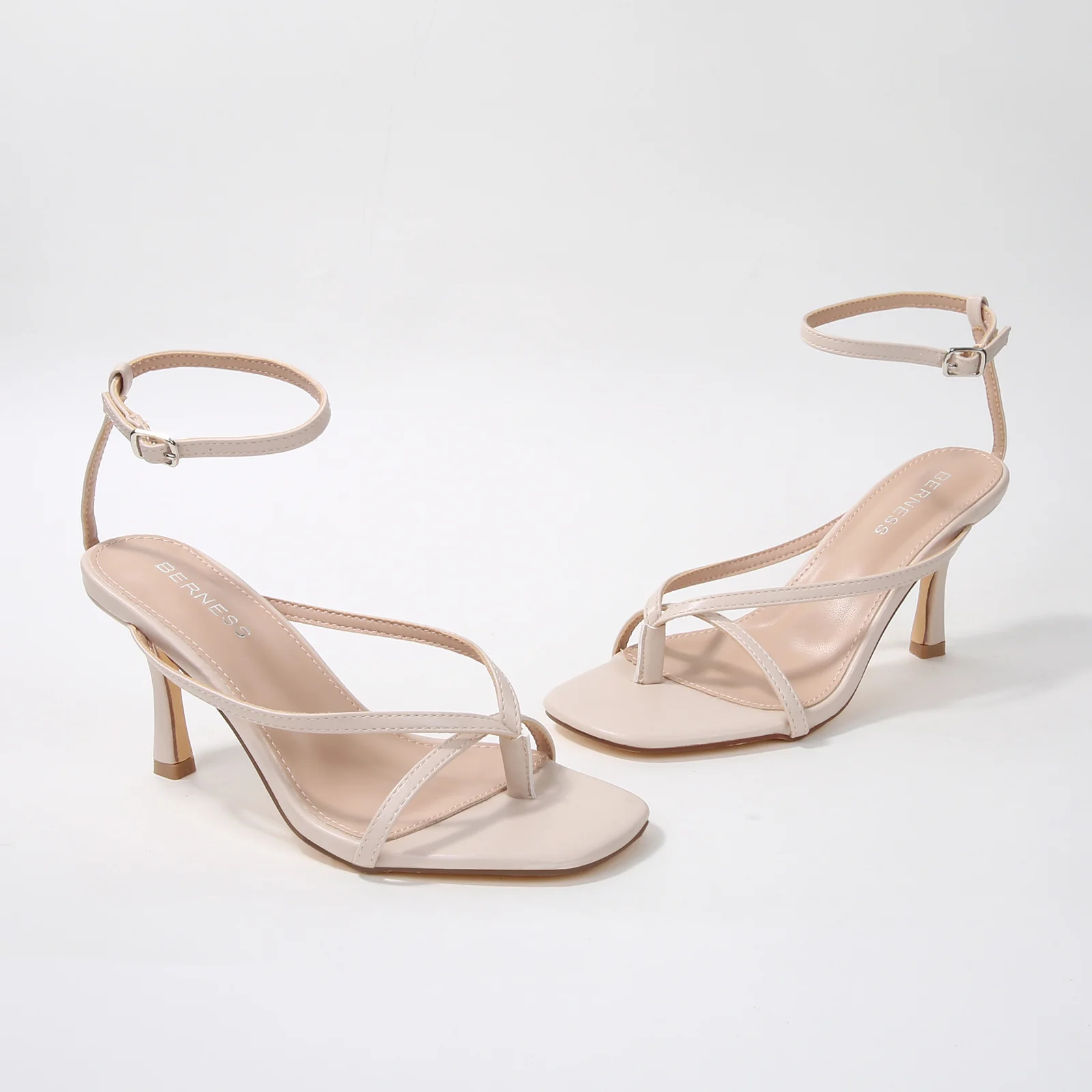 Nadine Slim Toe Post Ankle Strap Heels - Image 7