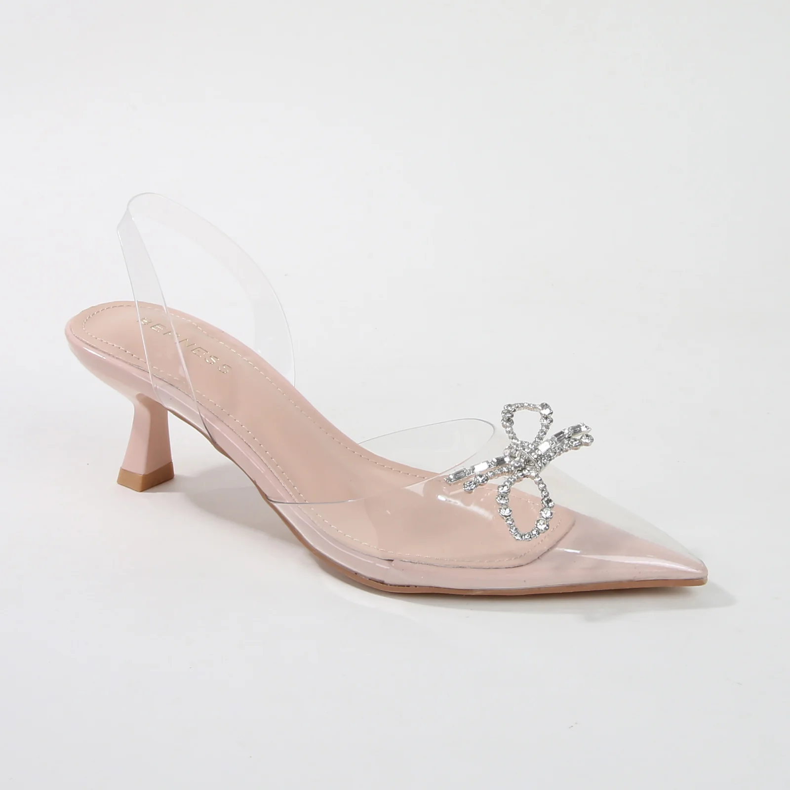 Nana Bow Slingback Clear Pump Heels - Image 16
