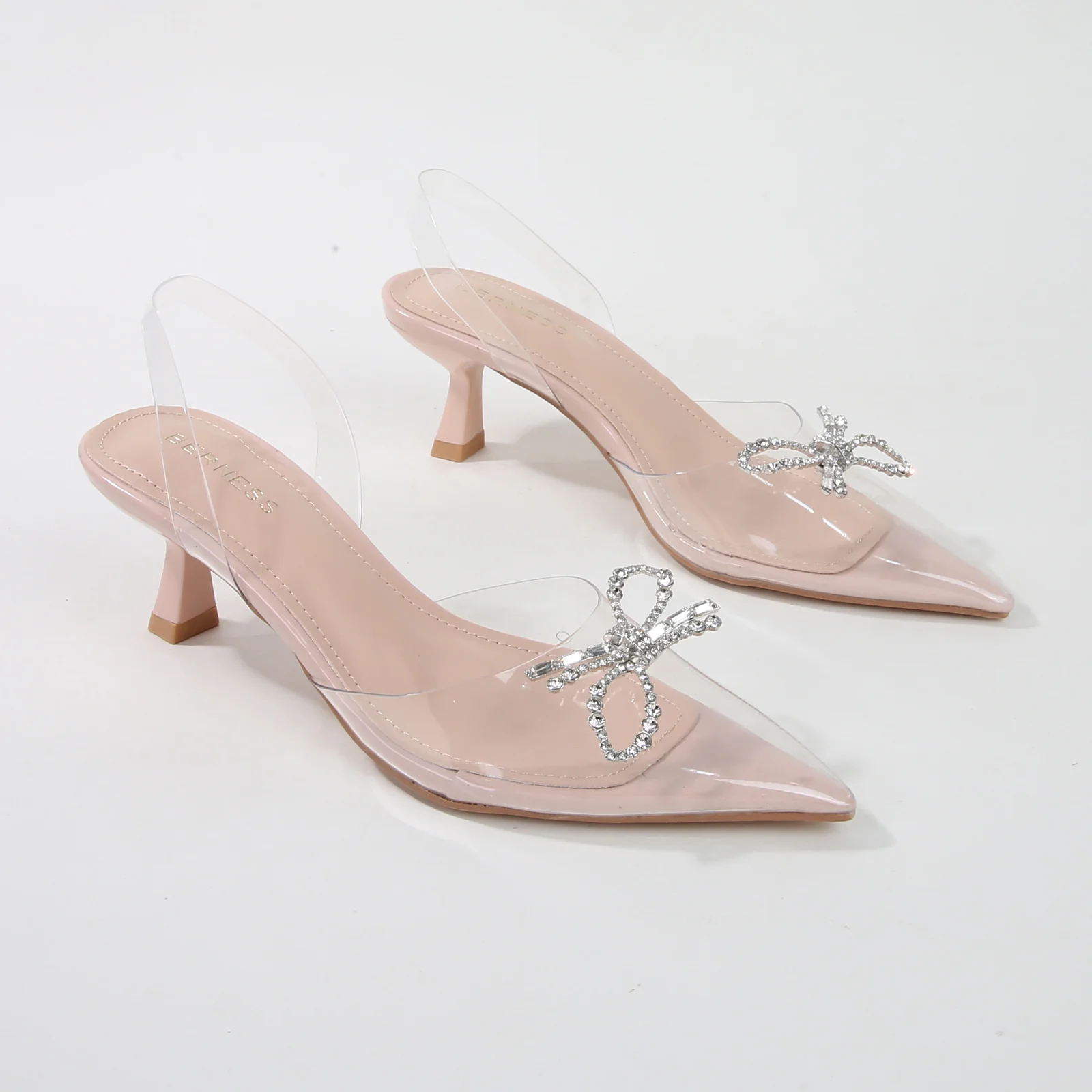 Nana Bow Slingback Clear Pump Heels - Image 17