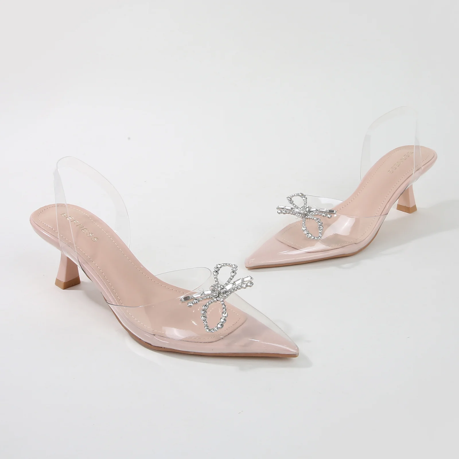 Nana Bow Slingback Clear Pump Heels - Image 18