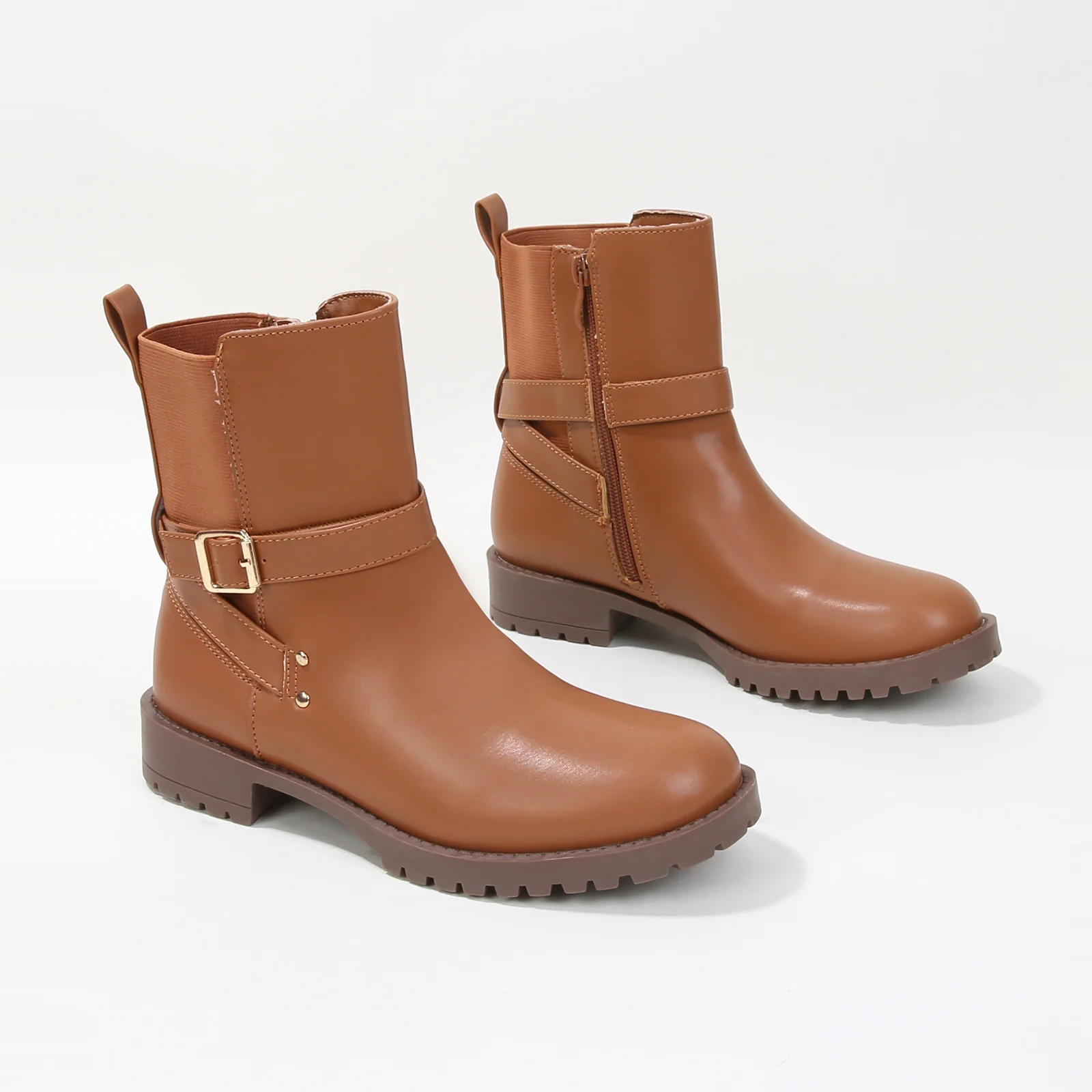 Parvin Moto Buckle Strap Ankle Boots - Image 10