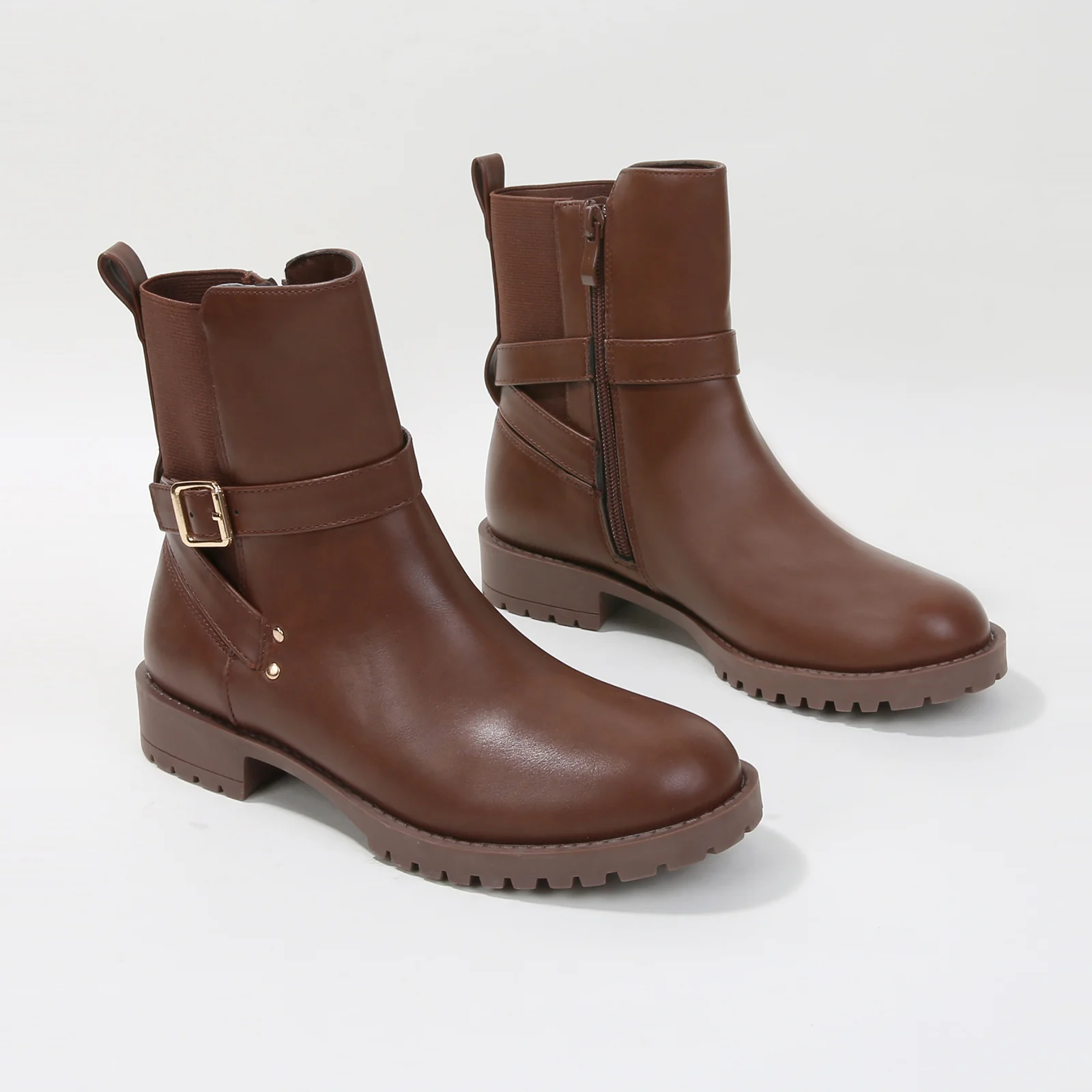 Parvin Moto Buckle Strap Ankle Boots - Image 6