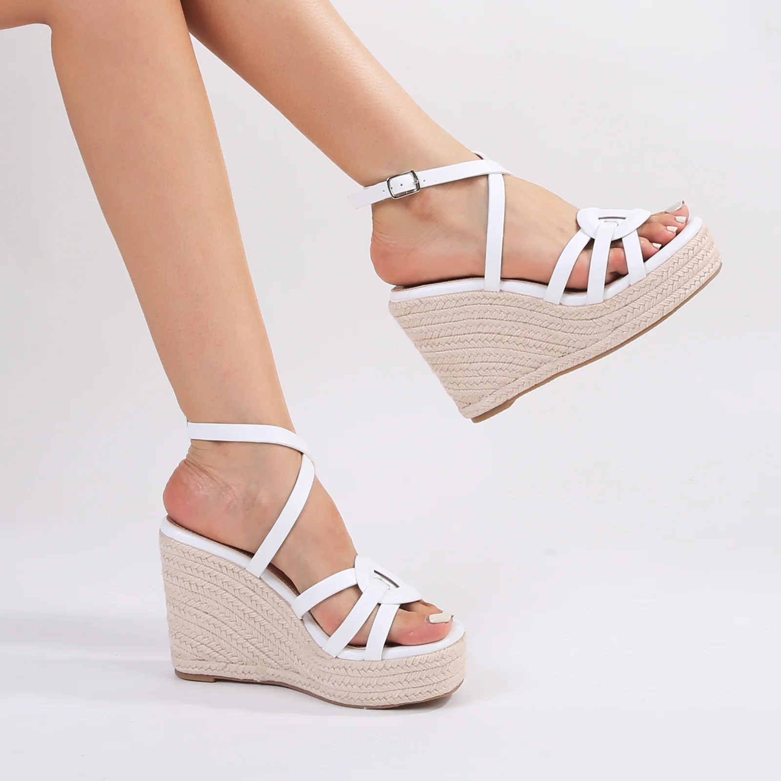 Rhiannon Knotted Strap Espadrille Wedge Sandals - Image 12