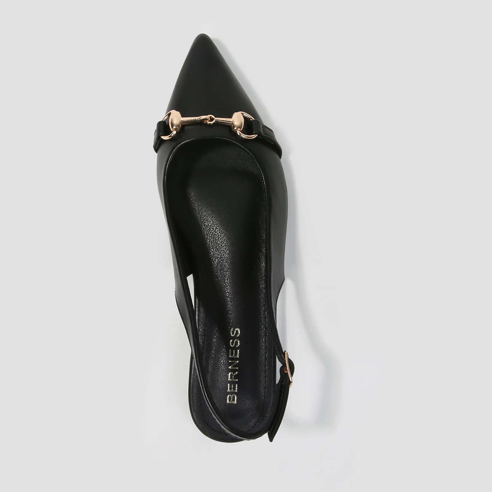 Rio Chain Accent Faux Leather Slingback Flats - Image 17