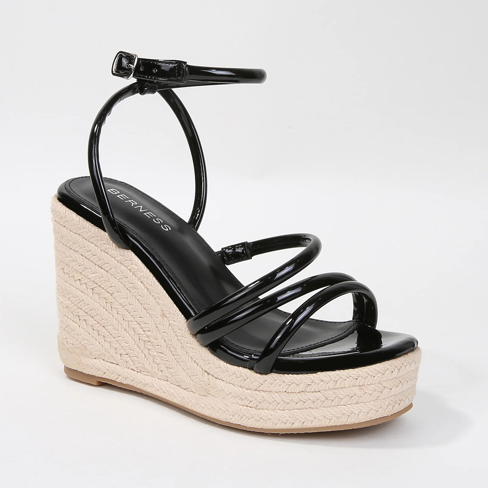 Rivka Vegan Leather Espadrille Wedge Sandals - Image 5