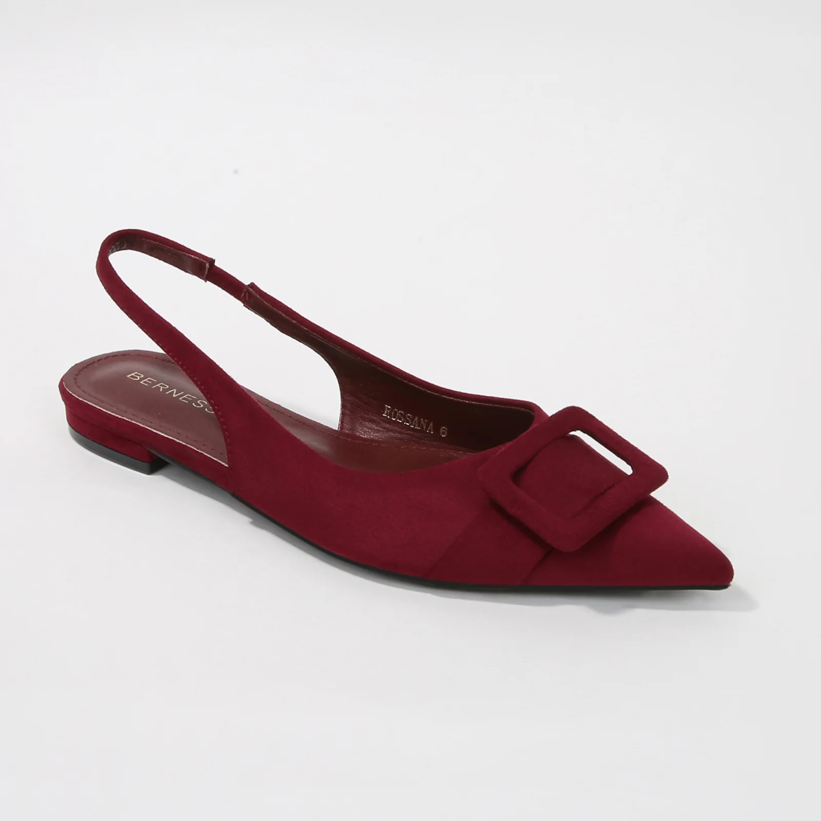 Rossana Suede Slingback Flats with Oversized Suede Buckle - Image 16