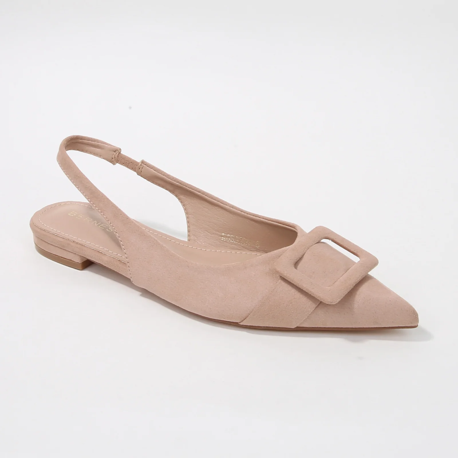 Rossana Suede Slingback Flats with Oversized Suede Buckle - Image 21