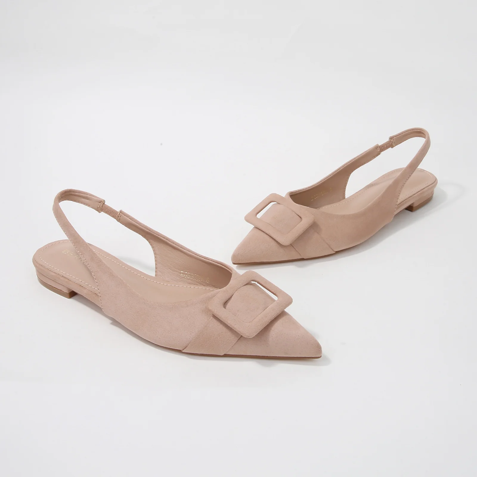 Rossana Suede Slingback Flats with Oversized Suede Buckle - Image 22