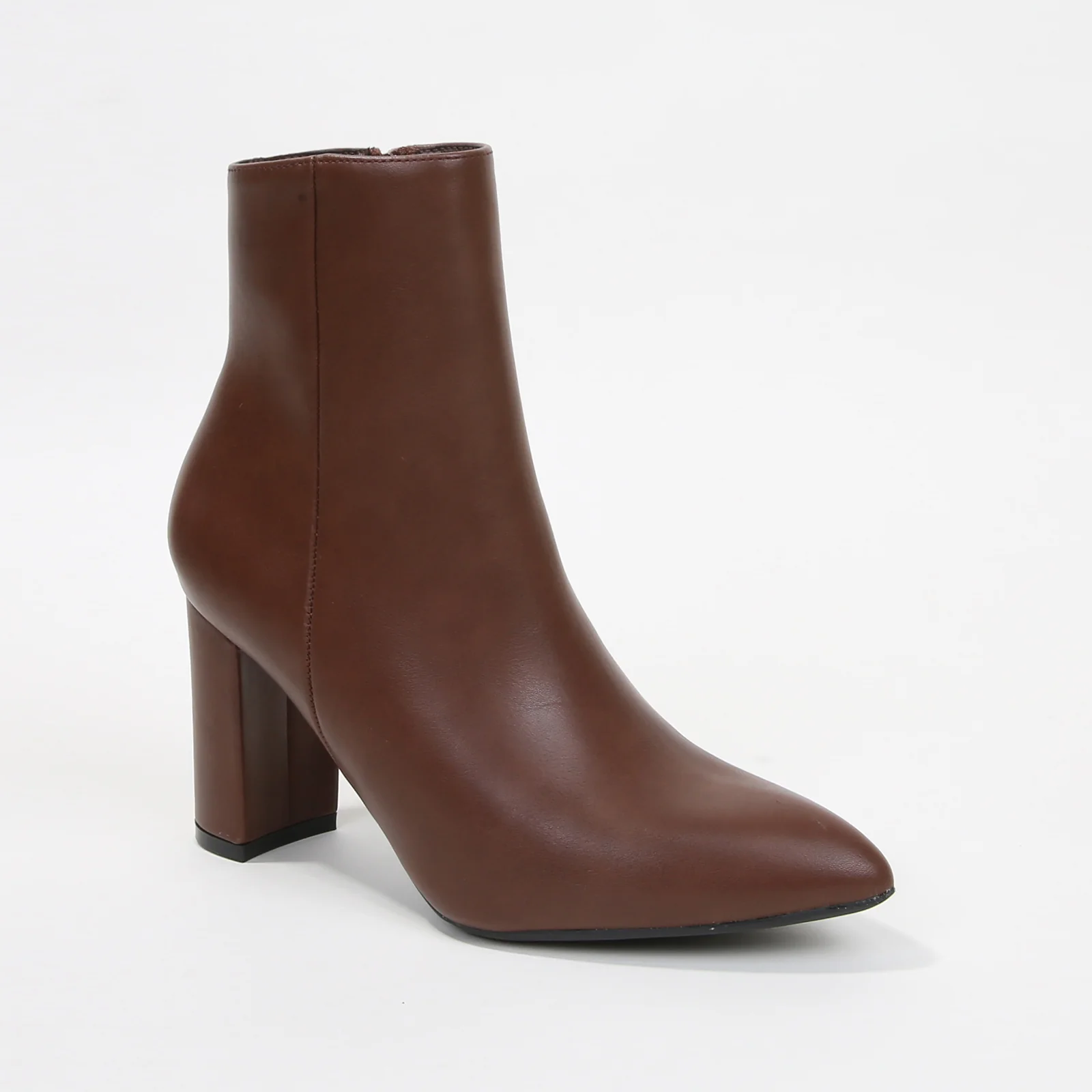 Sara Pointed Block Heel Ankle Boots - Image 6