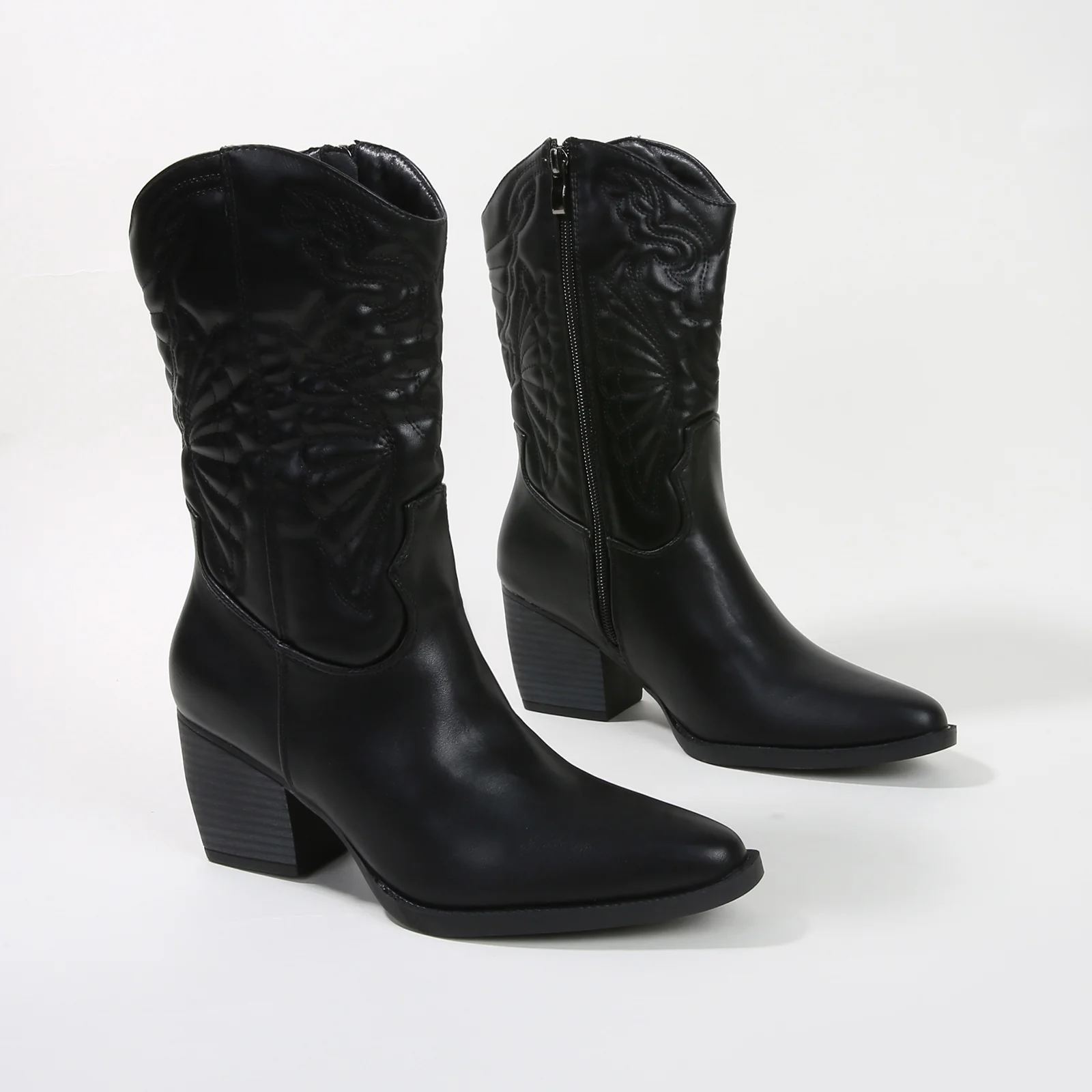 Texas Classic Embroidered Cowboy Boots - Image 10