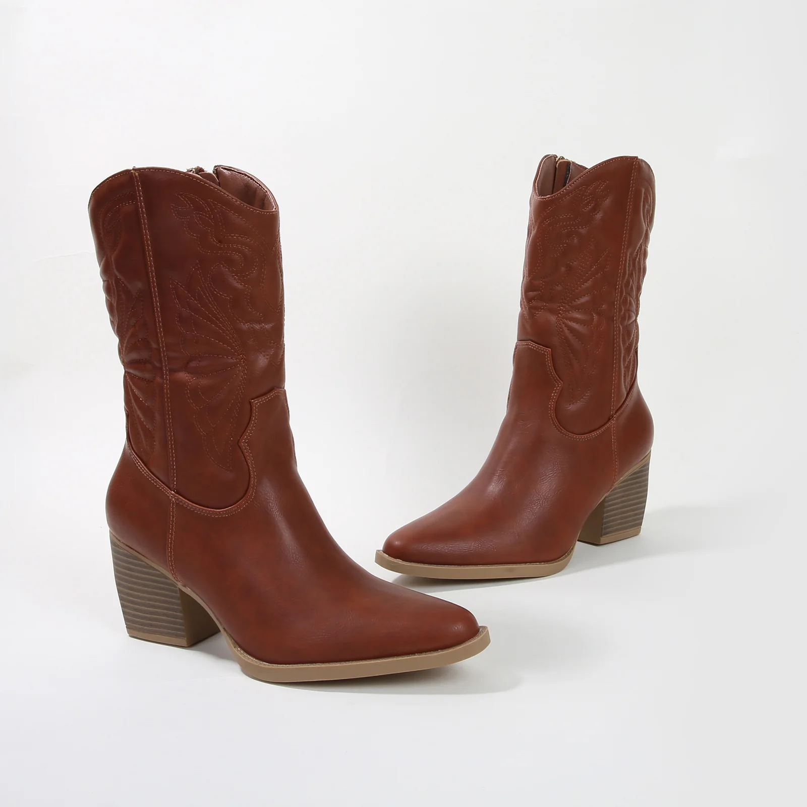 Texas Classic Embroidered Cowboy Boots - Image 3