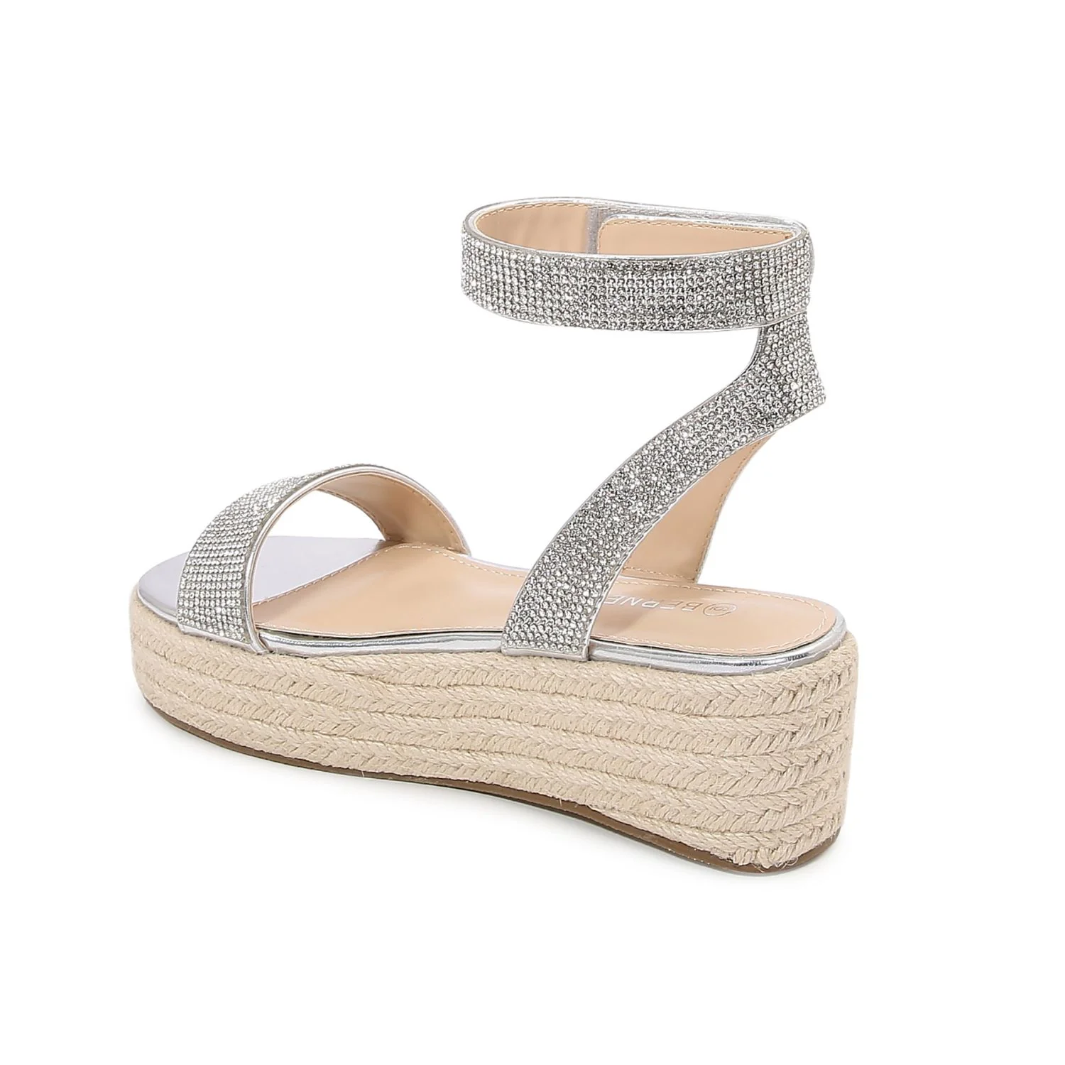 Thea Rhinestone Embellished Platform Espadrille Sandals - Image 4