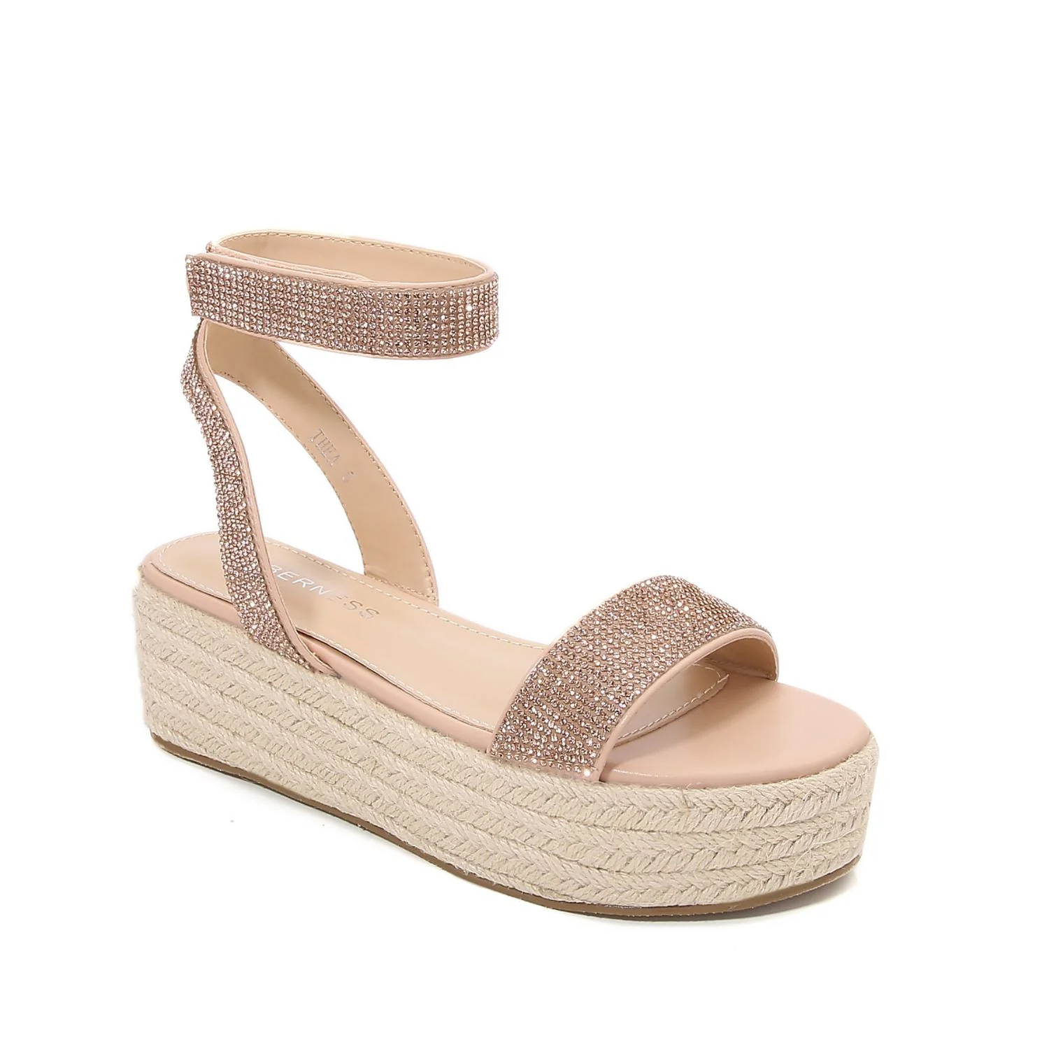 Thea Rhinestone Embellished Platform Espadrille Sandals - Image 5
