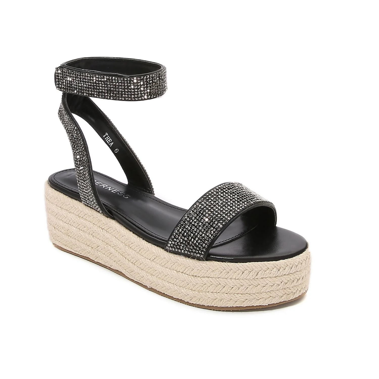 Thea Rhinestone Embellished Platform Espadrille Sandals - Image 9