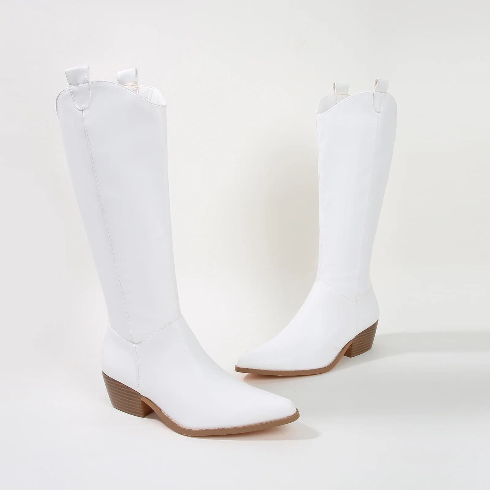 Vanessa Minimalist Mid-Calf Western Boots - Image 11