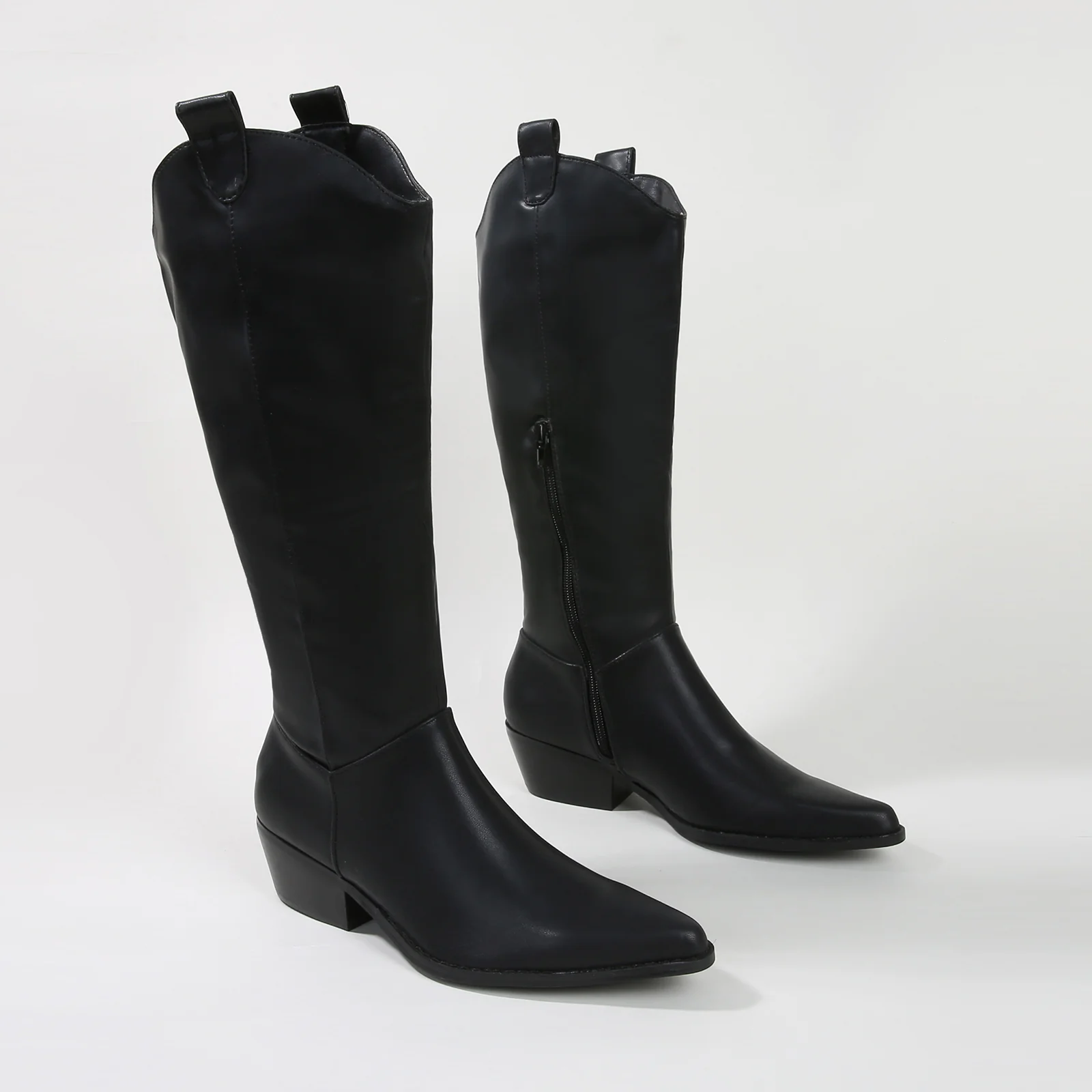 Vanessa Minimalist Mid-Calf Western Boots - Image 3