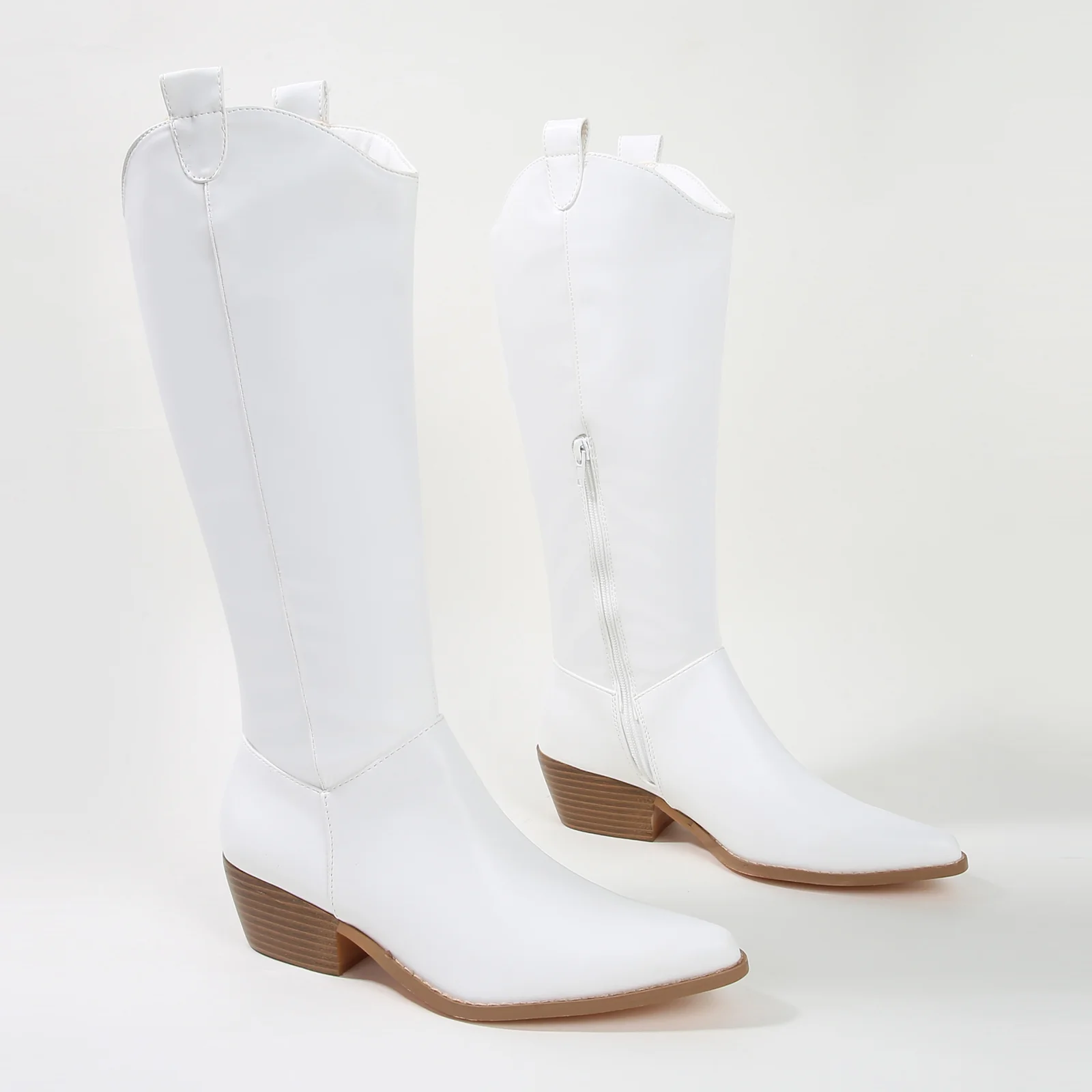 Vanessa Minimalist Mid-Calf Western Boots - Image 9